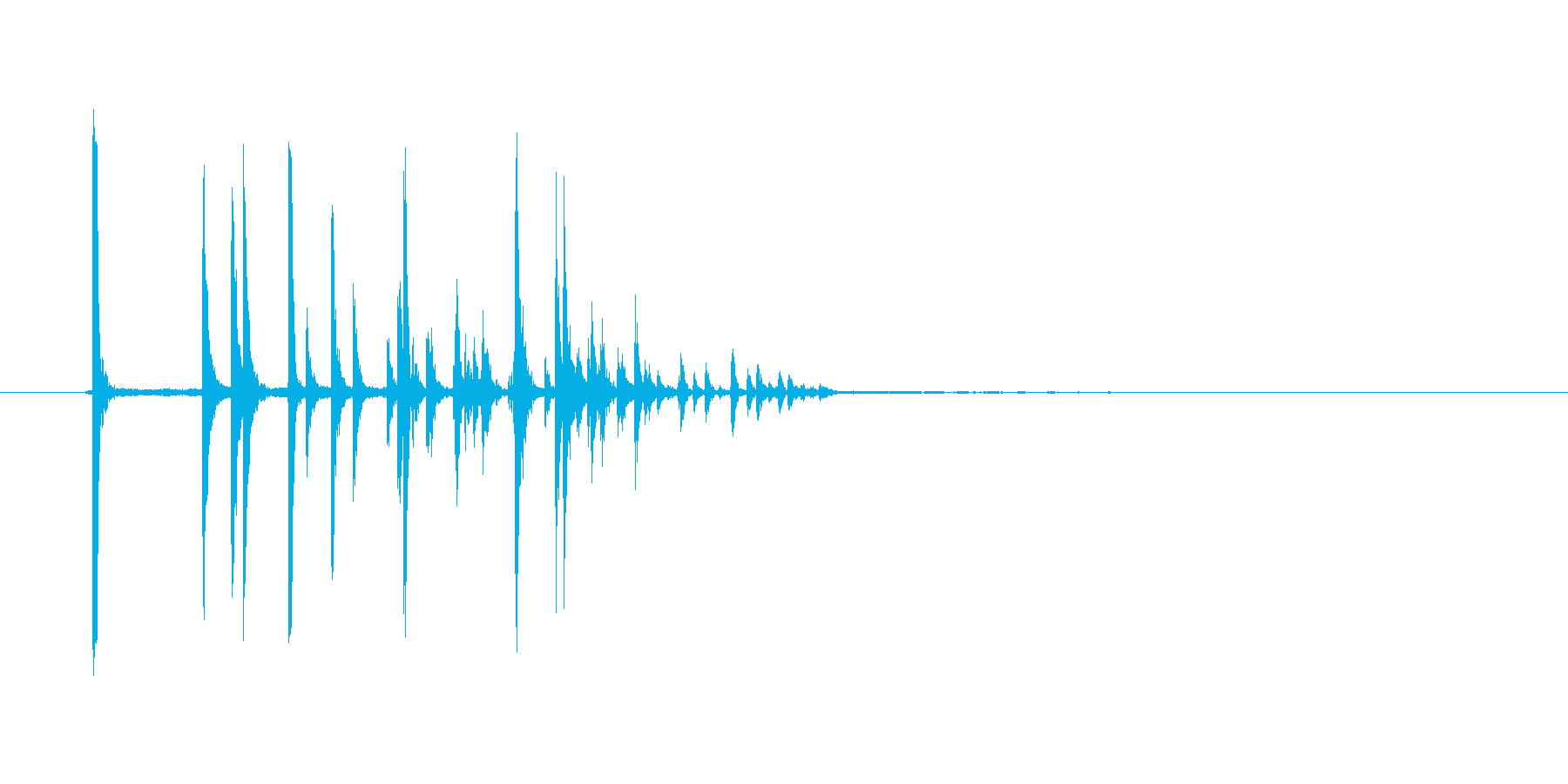 コロコロコロ(サイコロが転がる音)の再生済みの波形