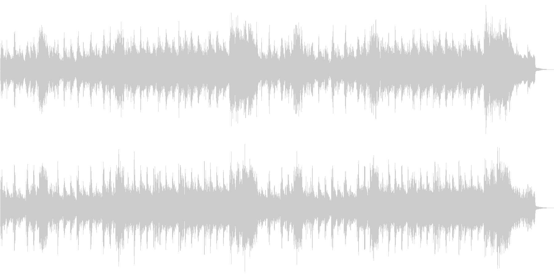 緊張感漂う曲の未再生の波形