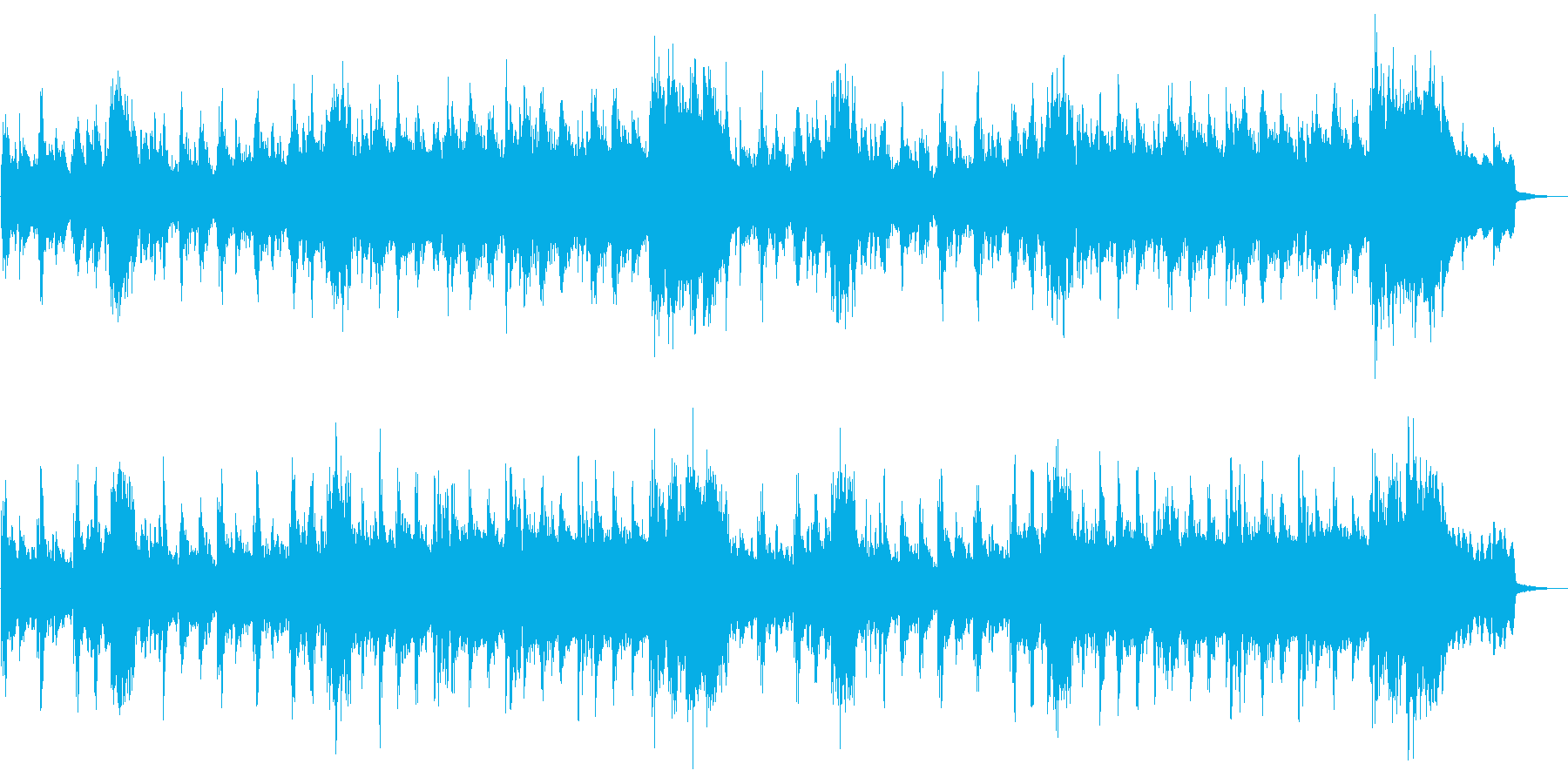 緊張感漂う曲の再生済みの波形