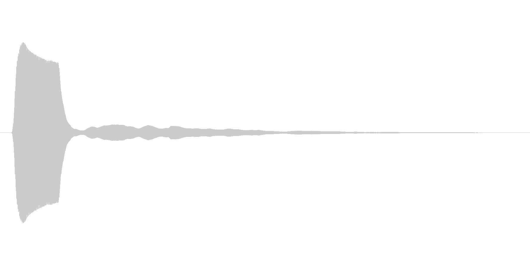 低音のソナーのような短信音の未再生の波形