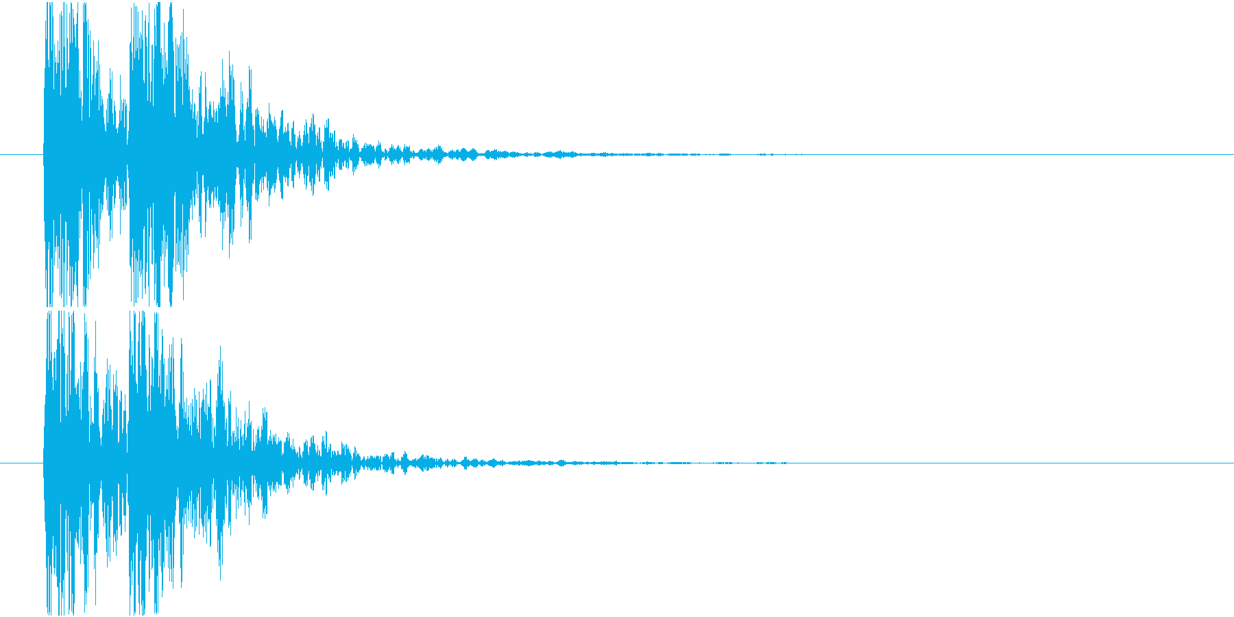 太鼓の音(低音)の再生済みの波形