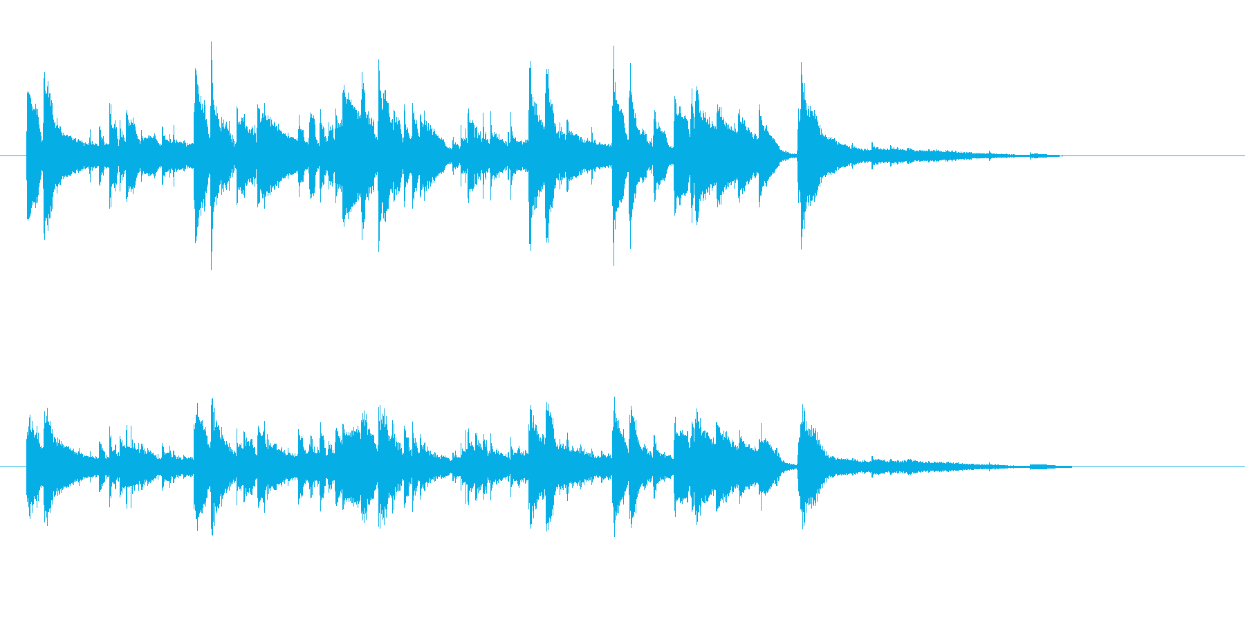 すがすがしいアコースティックな響きの再生済みの波形