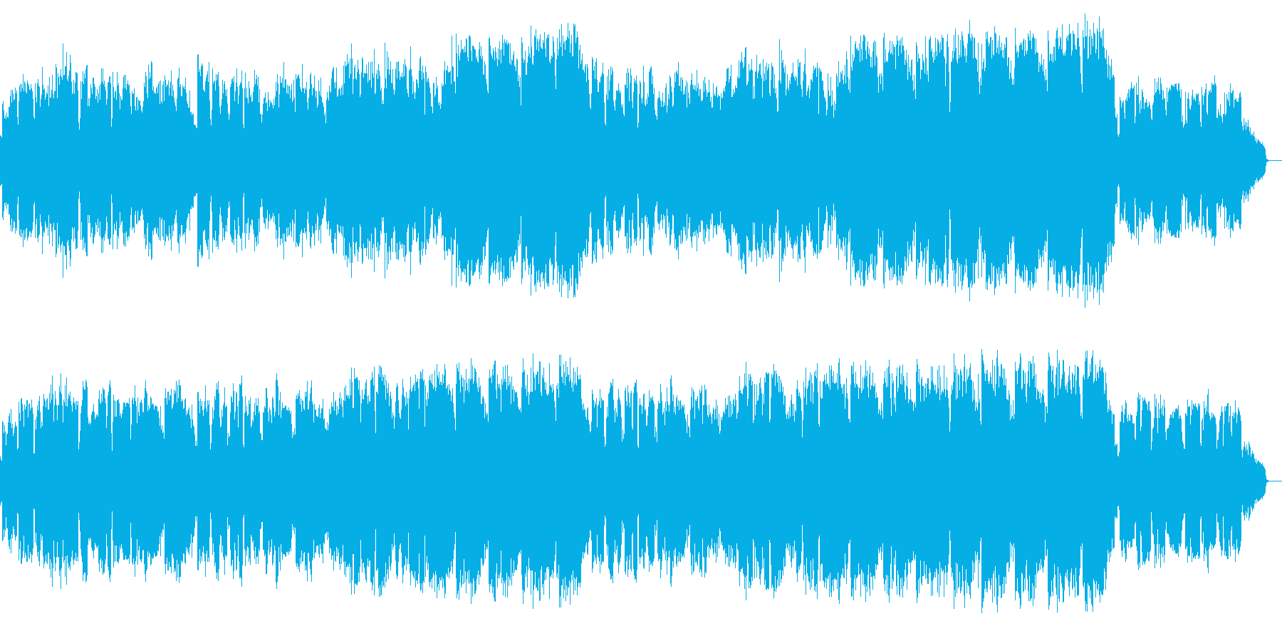 清清しい夜明けに癒されるメロディアス楽曲の再生済みの波形