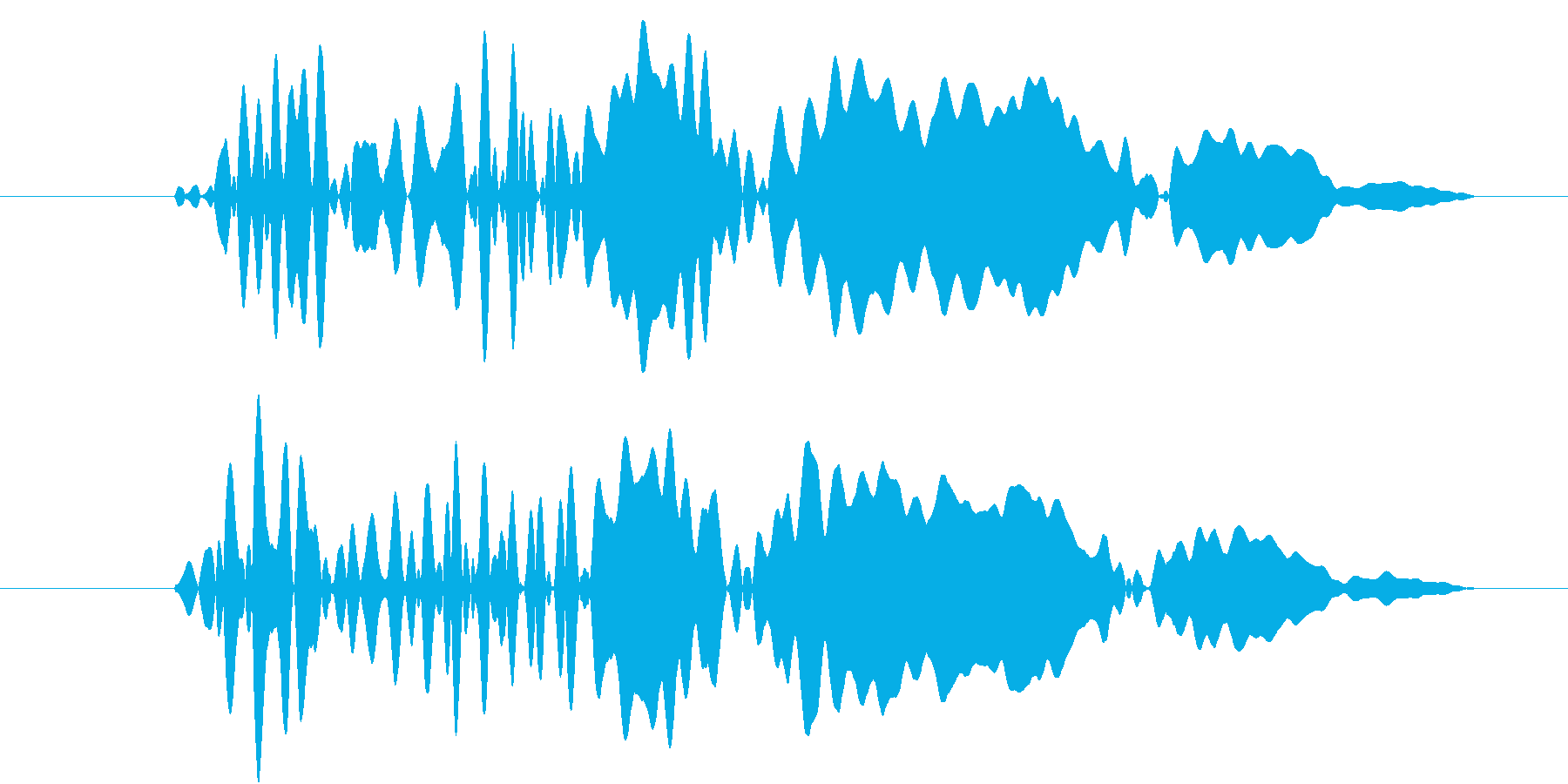 ショッキングなシーンにマッチする効果音…の再生済みの波形