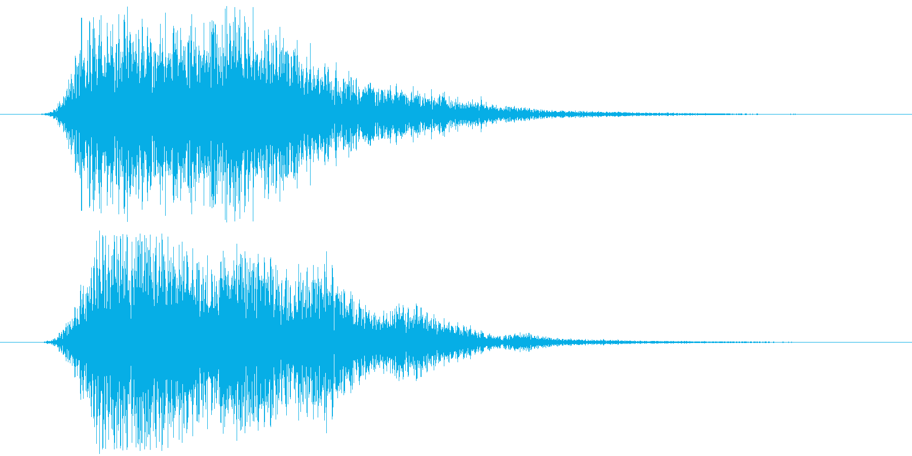回復魔法の音の再生済みの波形