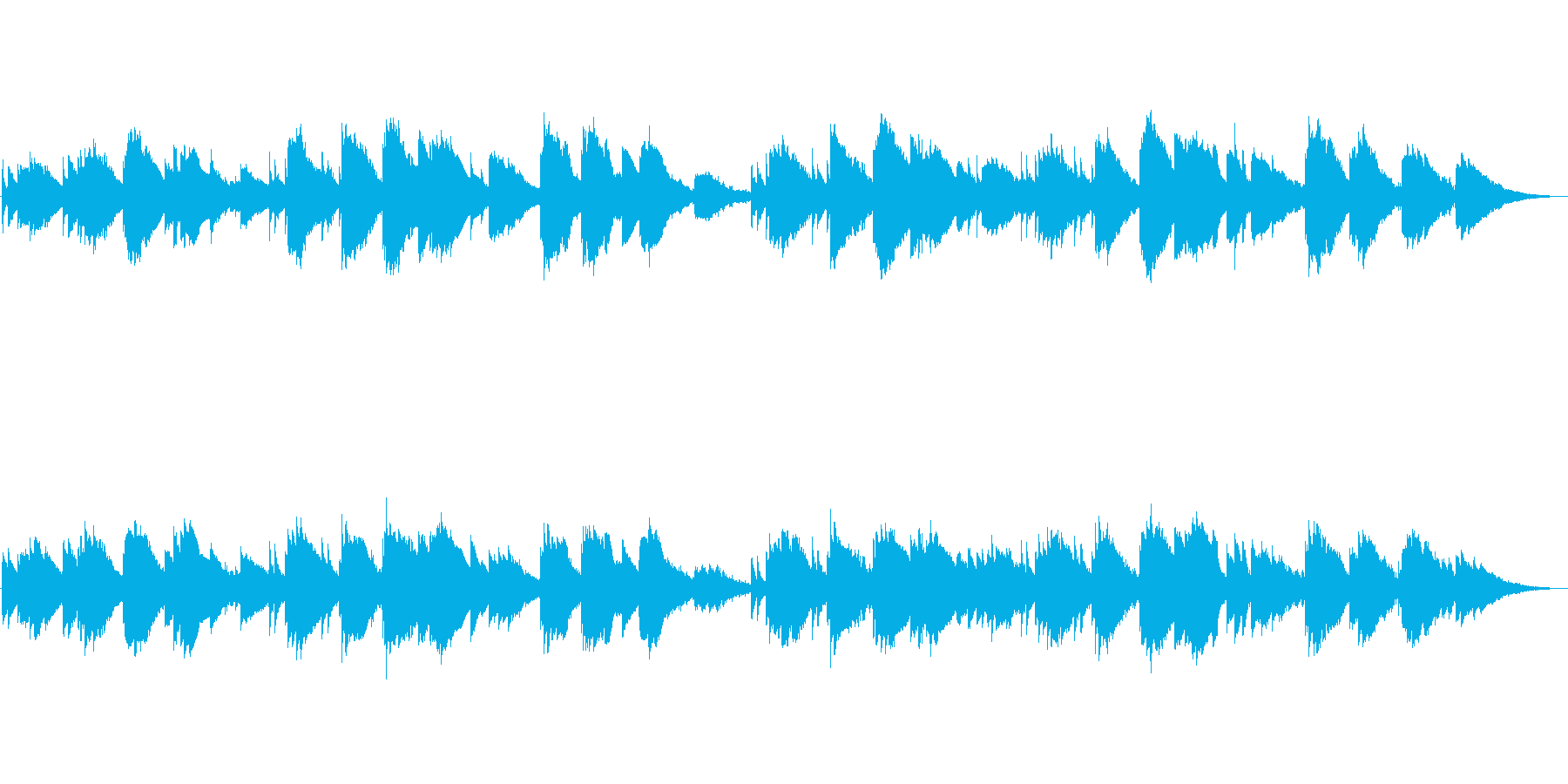 切ないエレクトロニック音楽の再生済みの波形