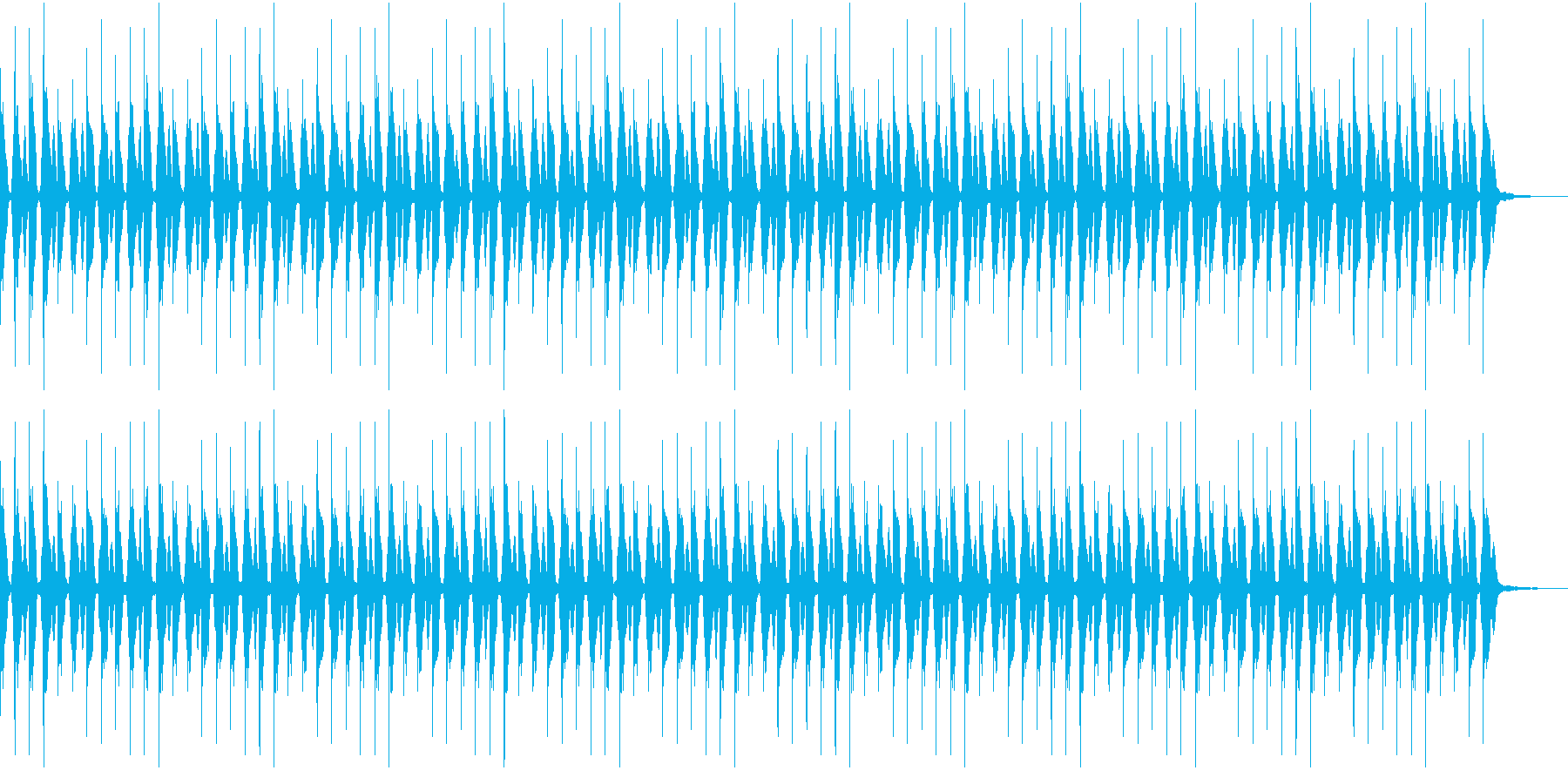 もやもやしたBGM(1分版)の再生済みの波形