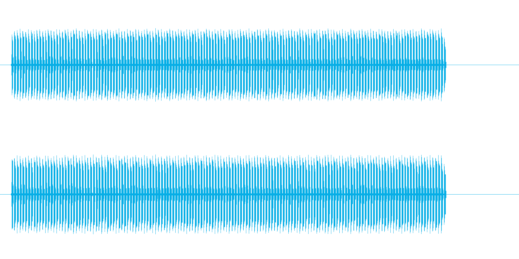 プルルルルル!高音電子音の再生済みの波形