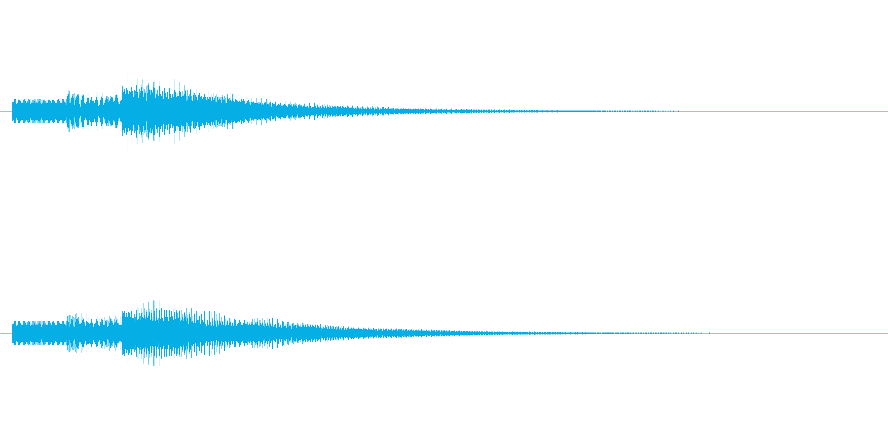 明るい響きの効果音ですの再生済みの波形