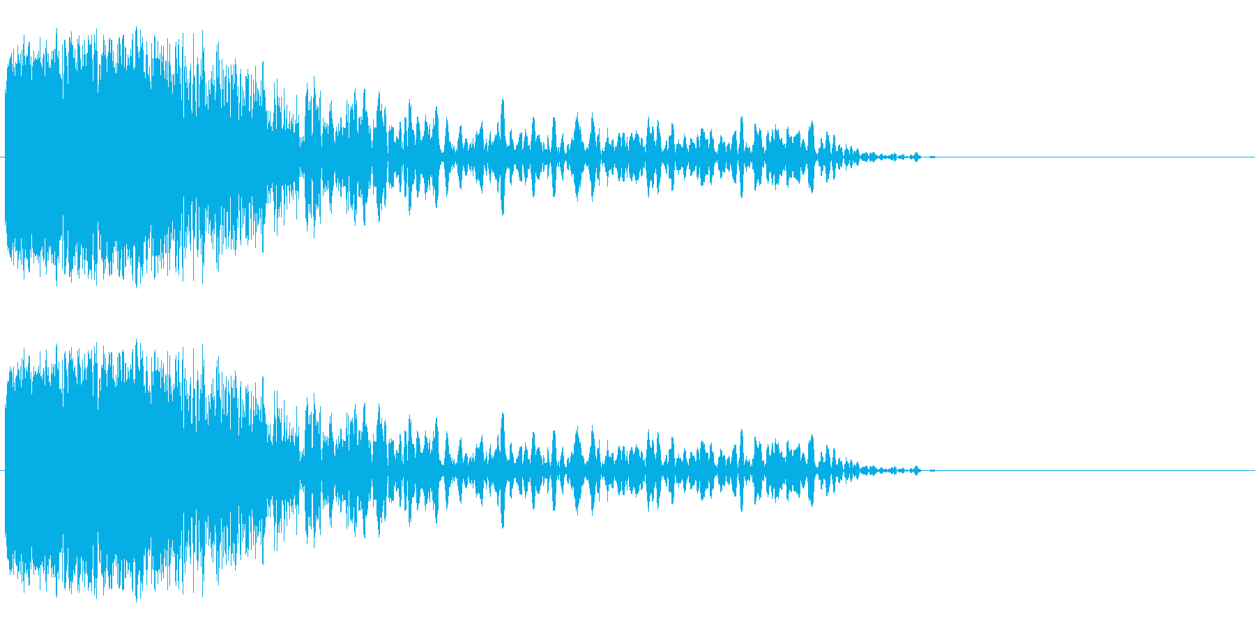 効果音、爆発、ボカーン、ドカーン、爆弾の再生済みの波形