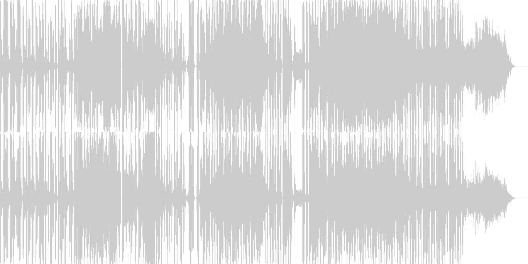 朝起きてから出発するまでの音を音楽にの未再生の波形