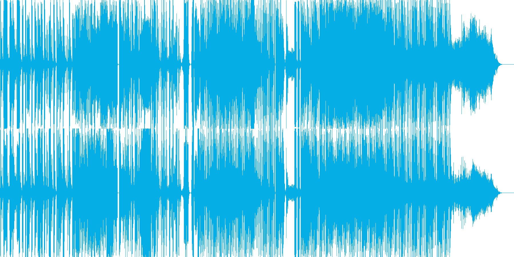 朝起きてから出発するまでの音を音楽にの再生済みの波形