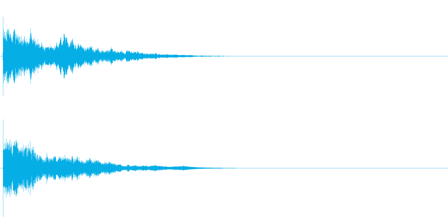 テロップ、ワンポイントの再生済みの波形