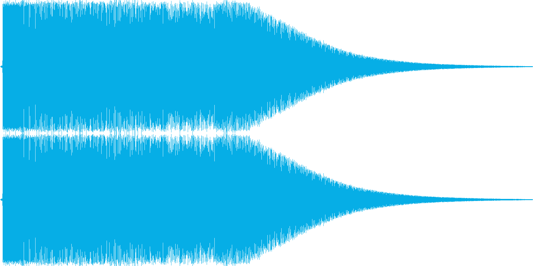 機械音のチャイムのジングルですの再生済みの波形