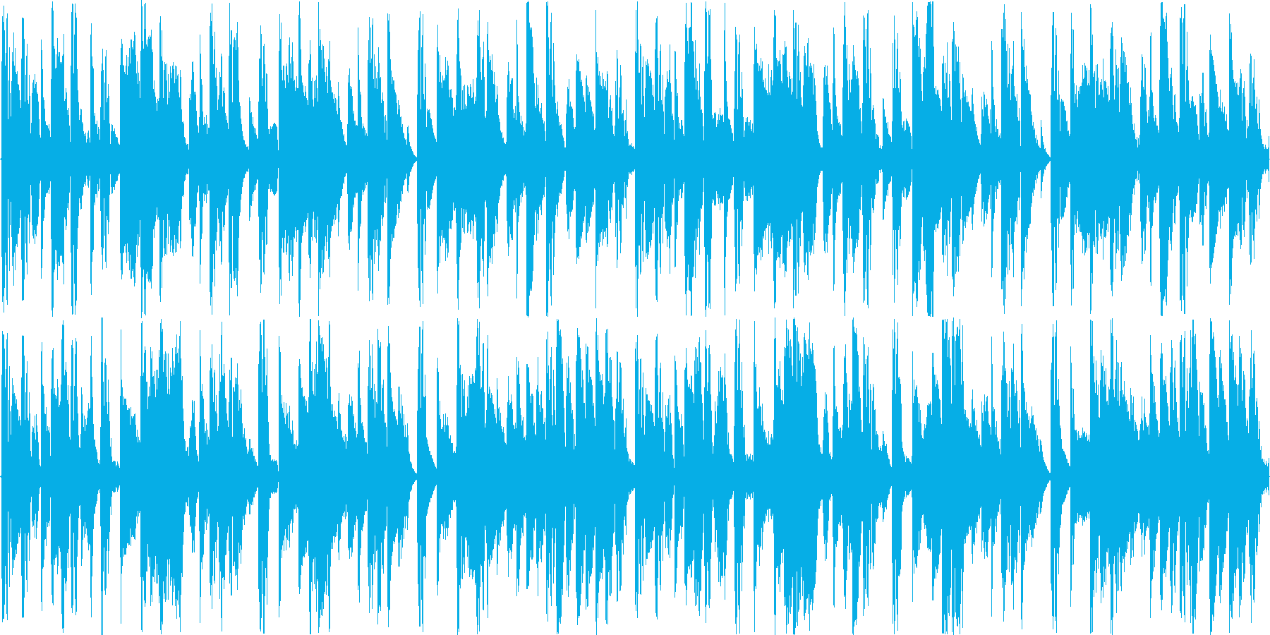 リズミックなイメージをした楽曲です。の再生済みの波形