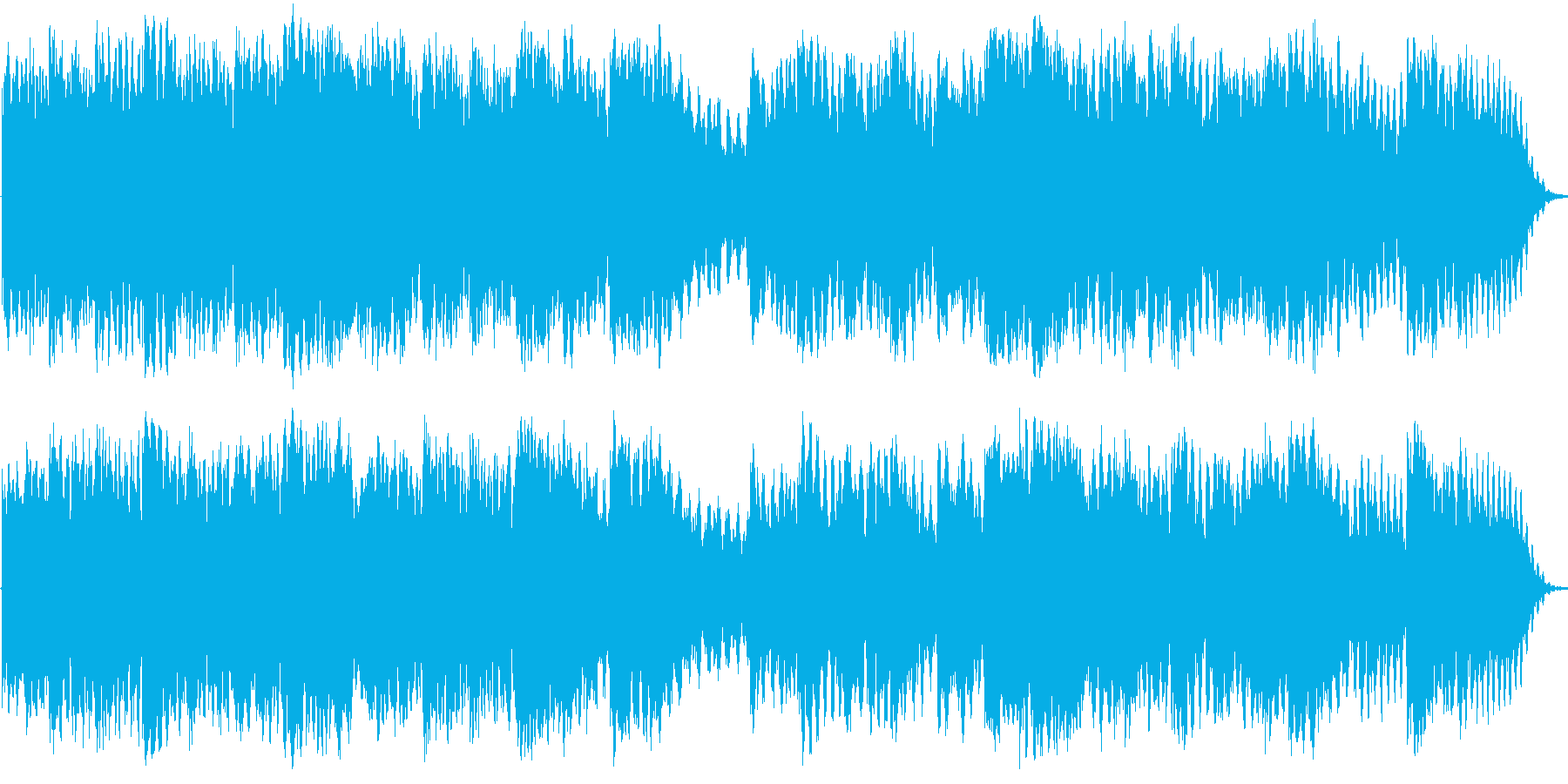 キラキラふわふわしたイメージのBGMの再生済みの波形