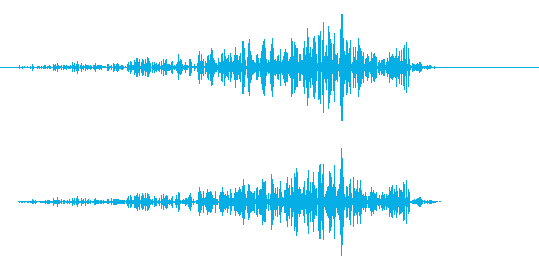 バットで素振りの風切り効果音(ヒュンッ)の再生済みの波形