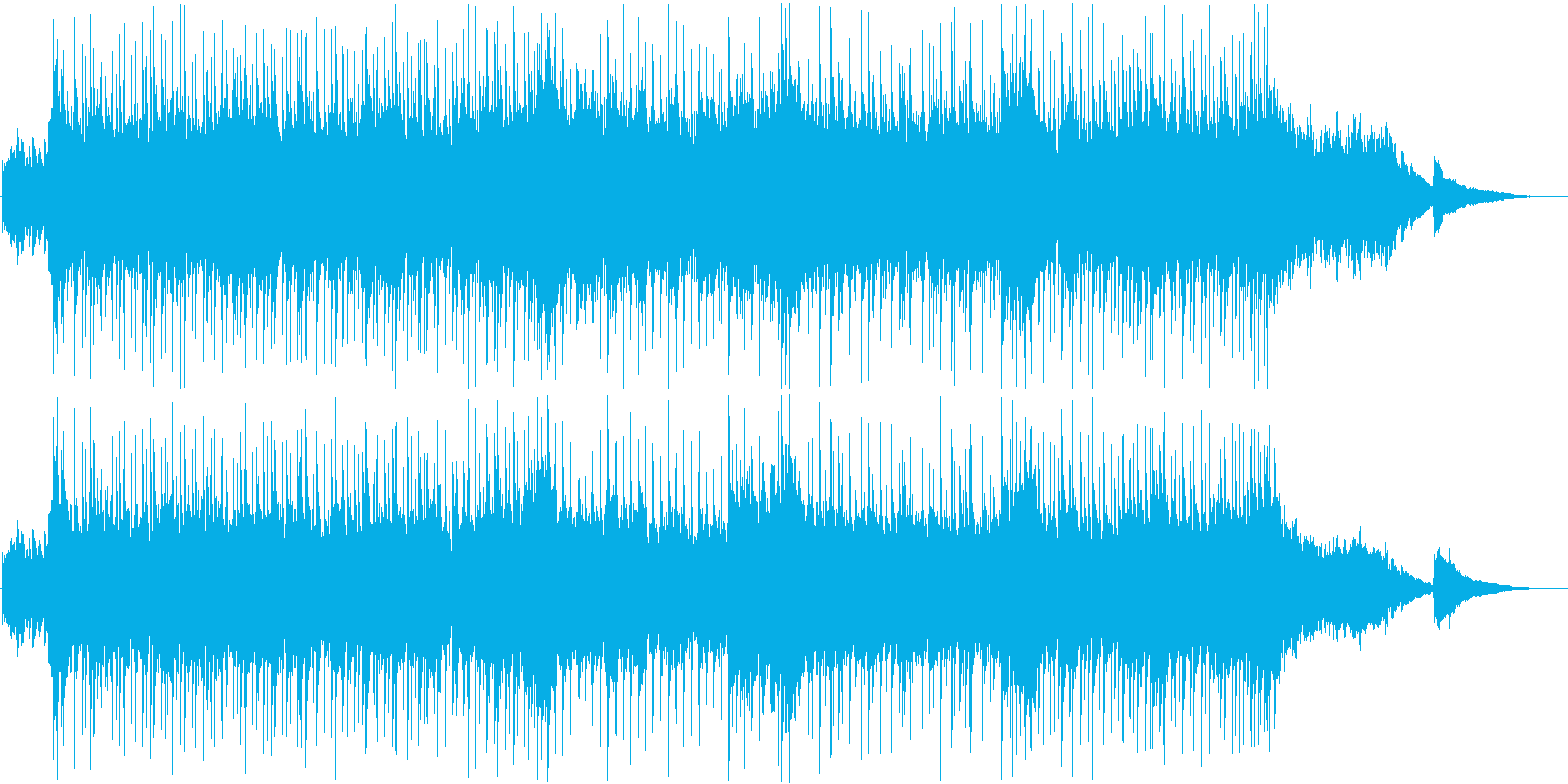 ギターとピアノをメインにした曲ですの再生済みの波形
