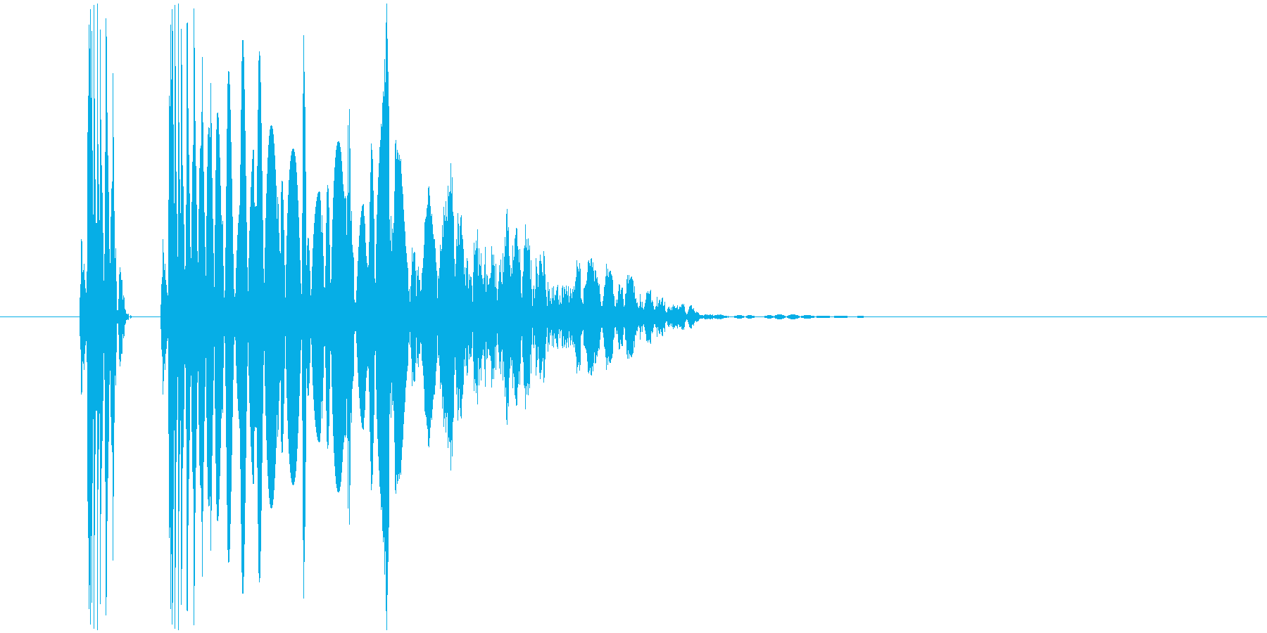 ヒット音。重い音。「ドンッ」「ズンッ」の再生済みの波形