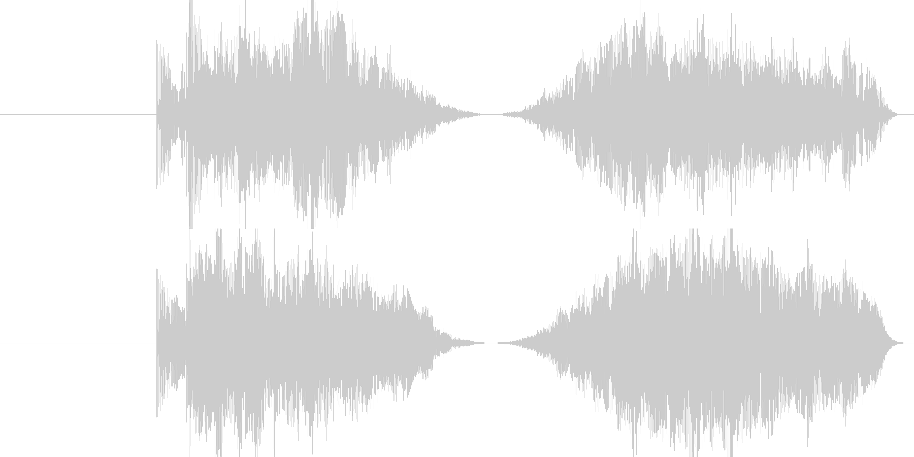 ワープ系の移動音の未再生の波形