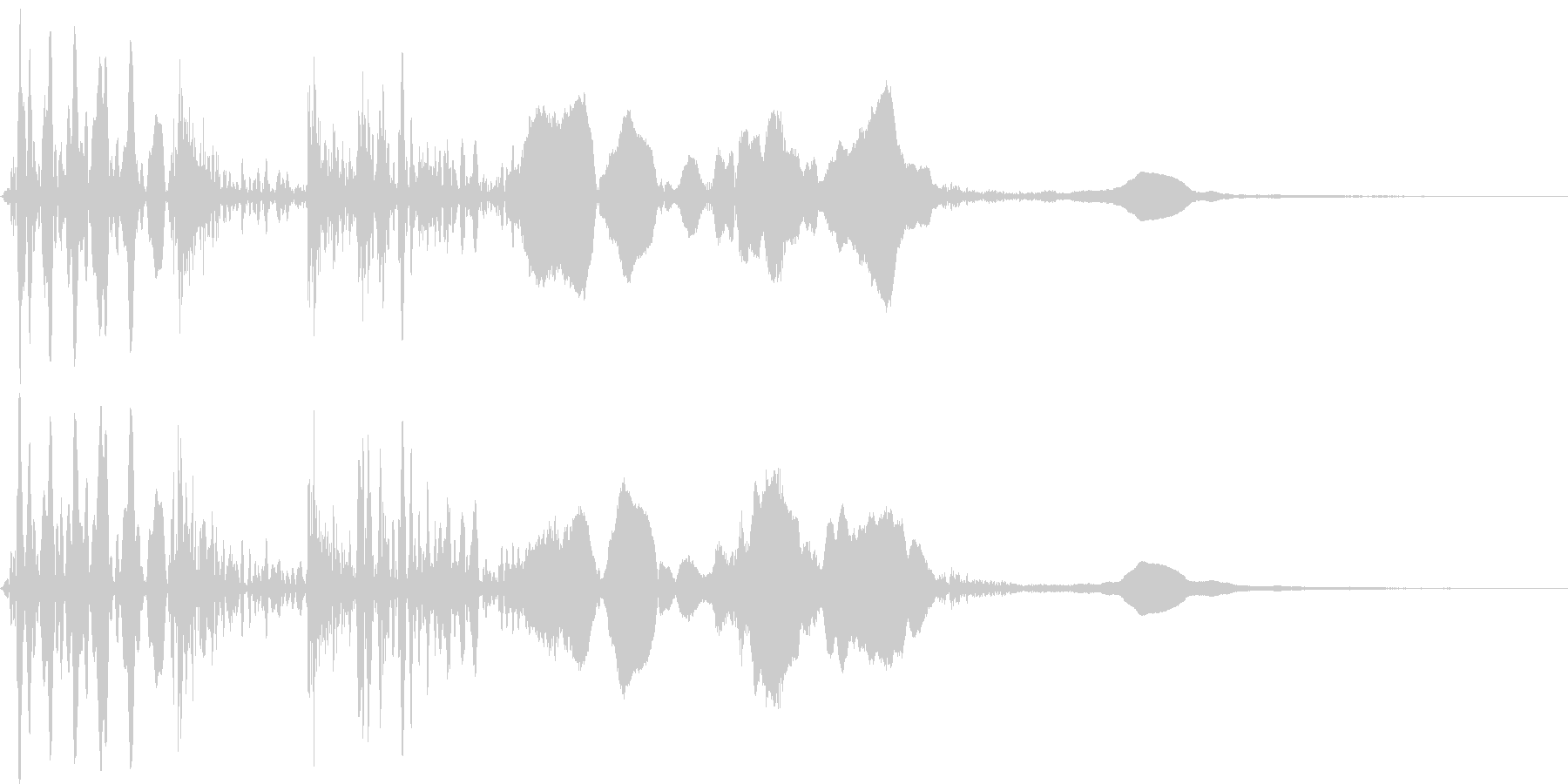 木のドアを開ける(癖のない音)の未再生の波形