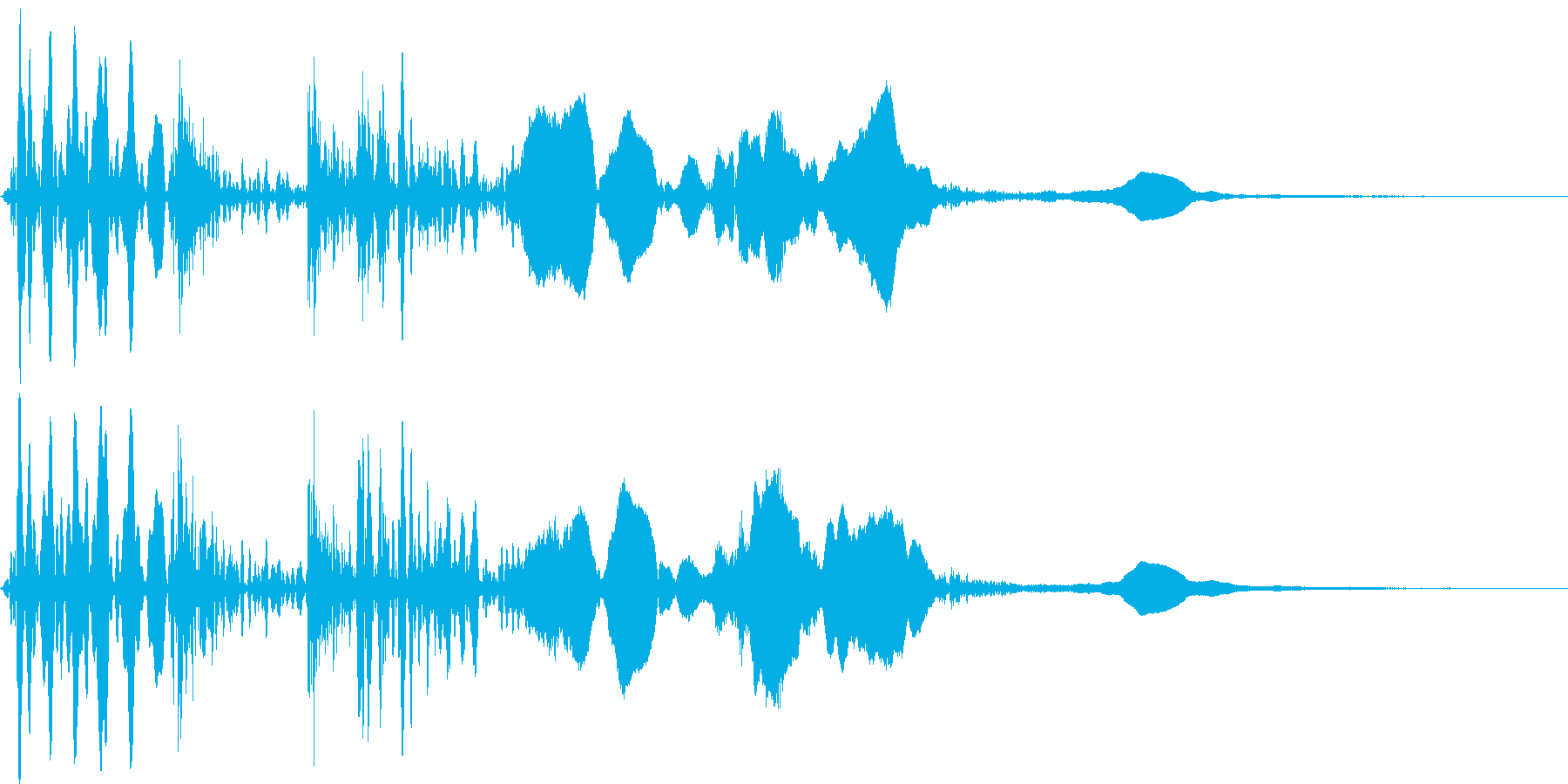木のドアを開ける(癖のない音)の再生済みの波形