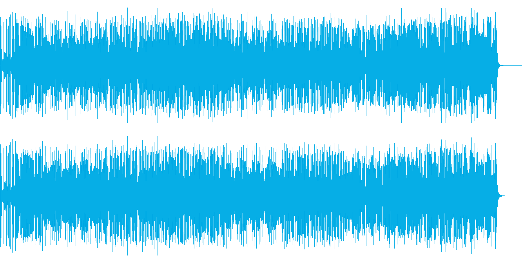 ショートBGM:ファンク(フル版)の再生済みの波形