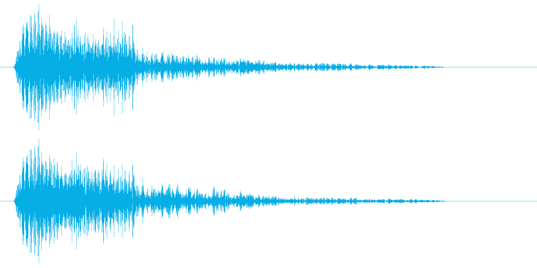 アイテムに触れたときの音の再生済みの波形