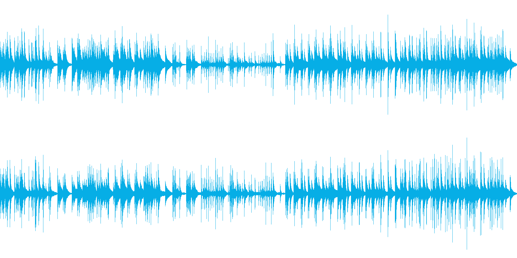 ピアノのみのループ音源。リバーブなしタ…の再生済みの波形
