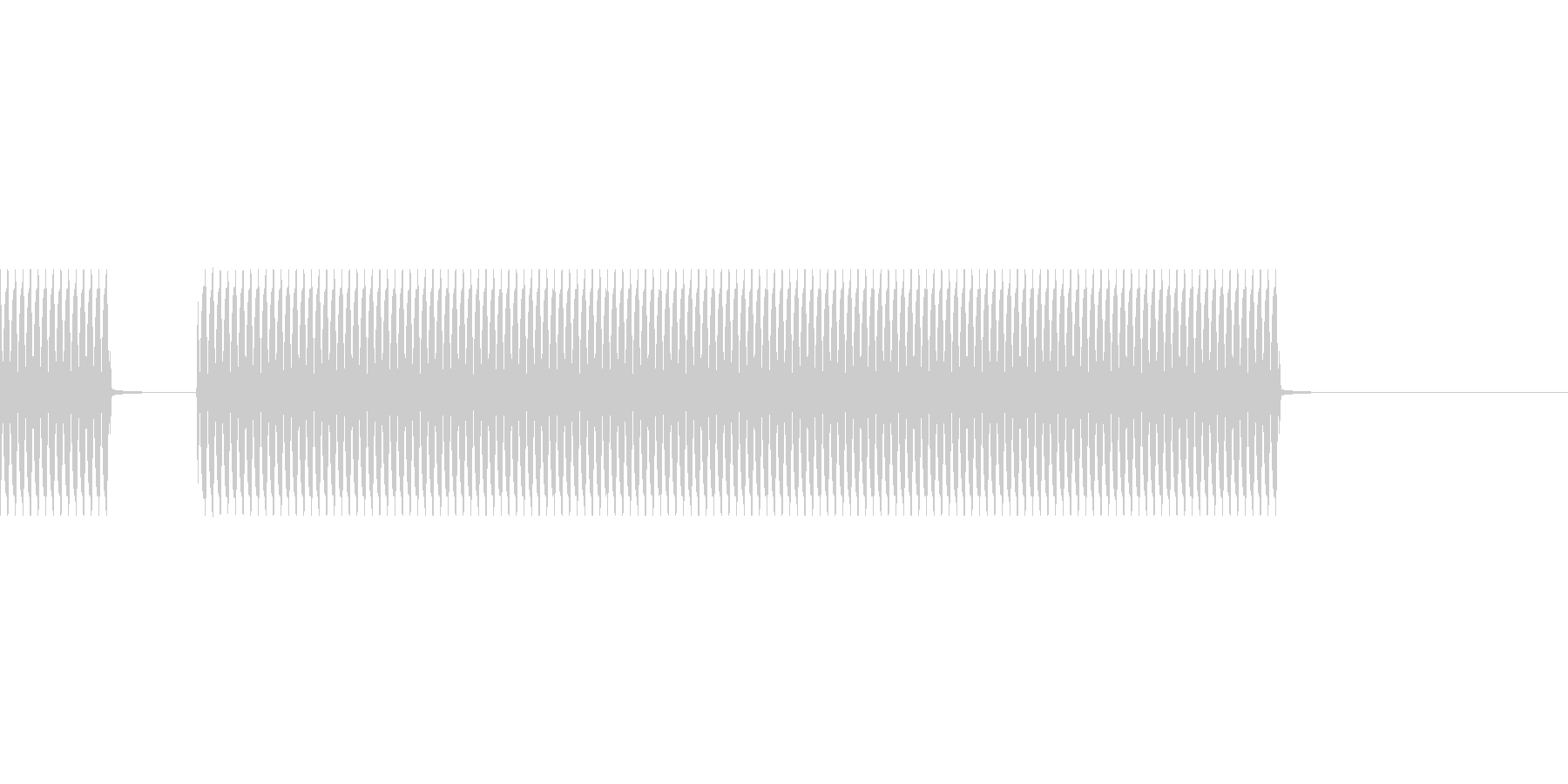 不正解の音の未再生の波形