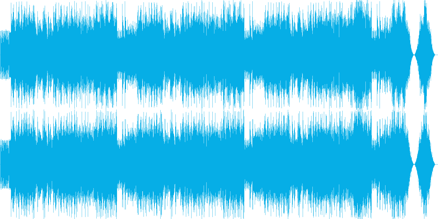 十五夜に作った明るさと不気味を兼ねた曲の再生済みの波形