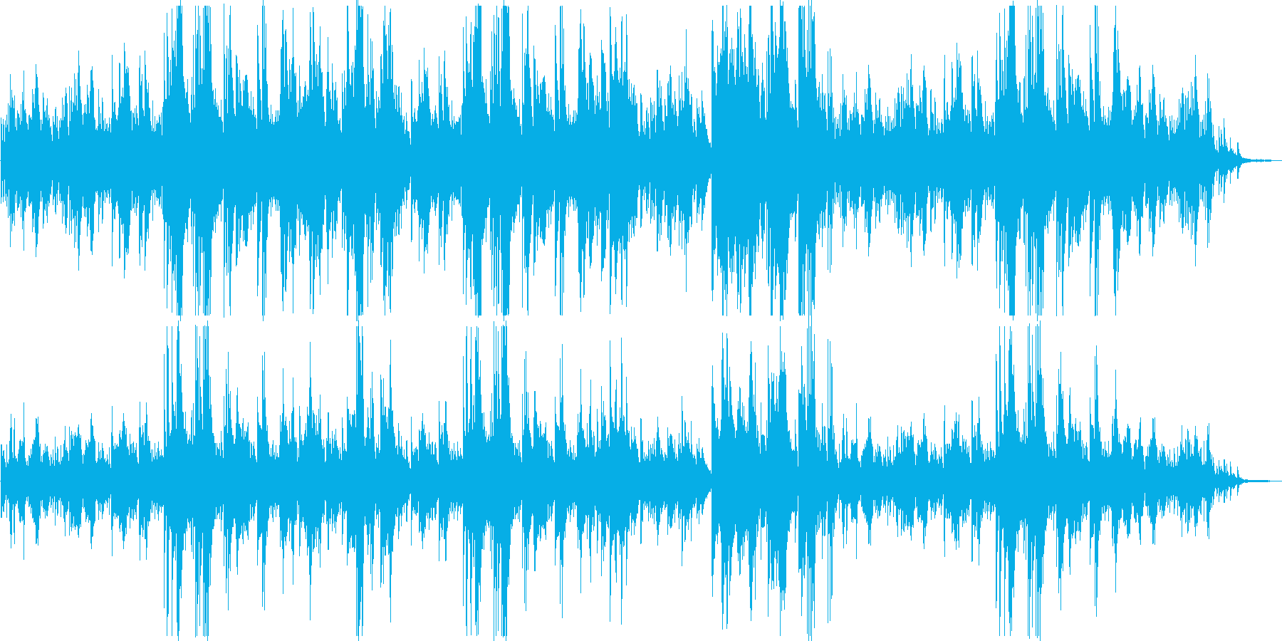 優しく、暗みを含んだピアノソロ曲の再生済みの波形