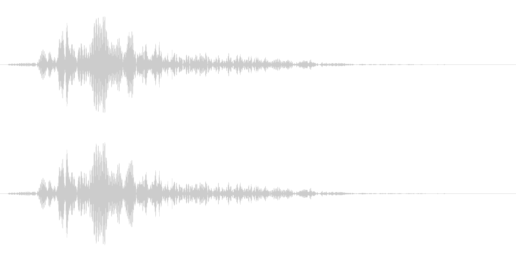 プワワン(泡の音)上がるの未再生の波形