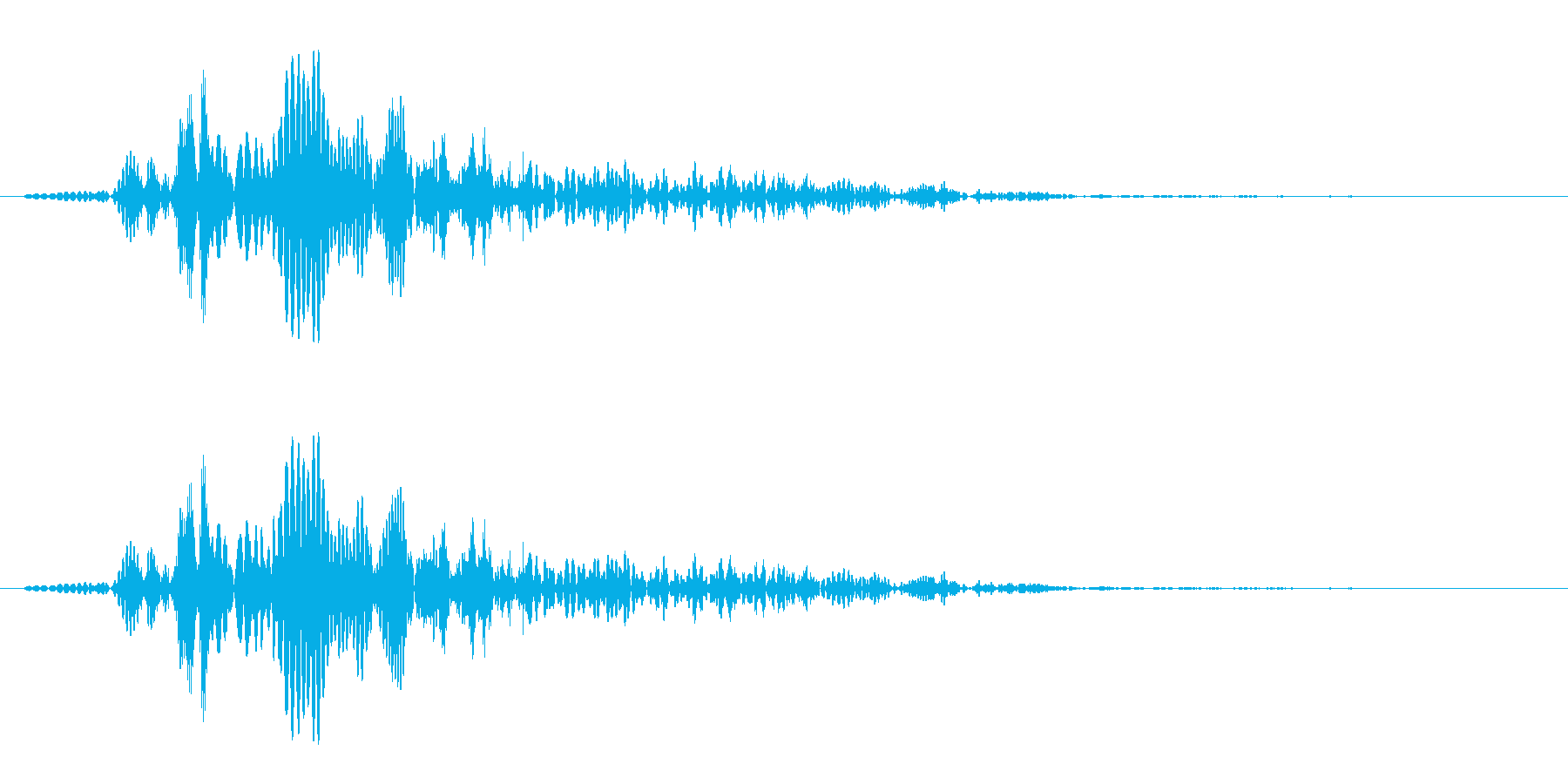 プワワン(泡の音)上がるの再生済みの波形