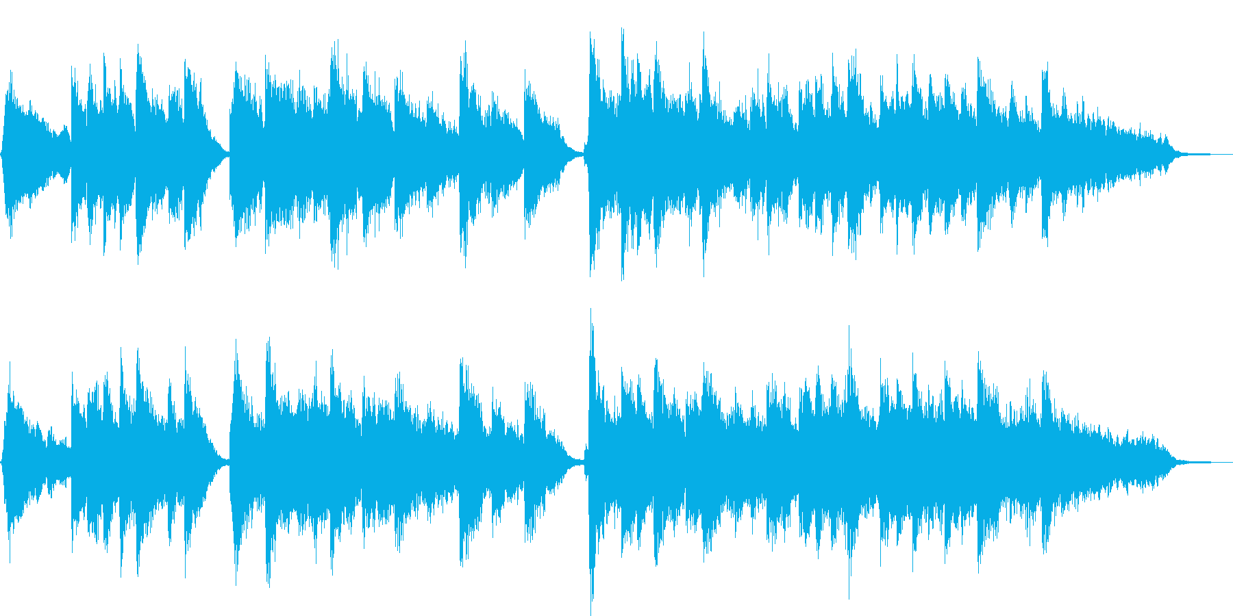 フルートとピアノのほのぼのBGMの再生済みの波形