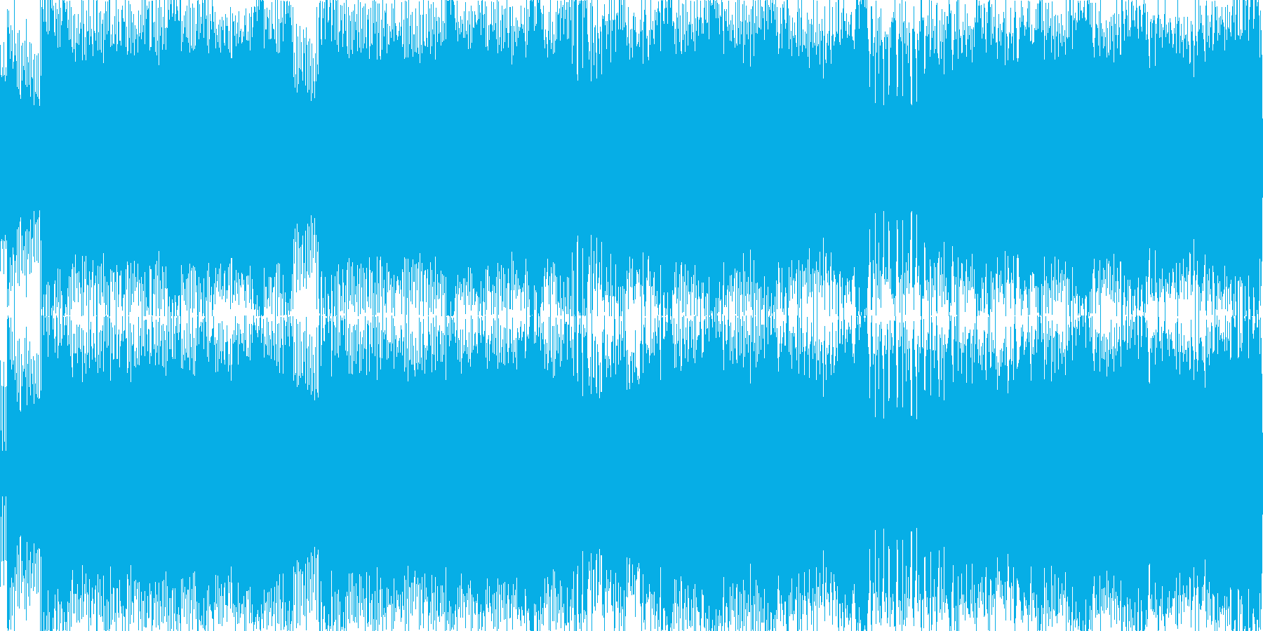 ロックハードギターバトルBGMループの再生済みの波形