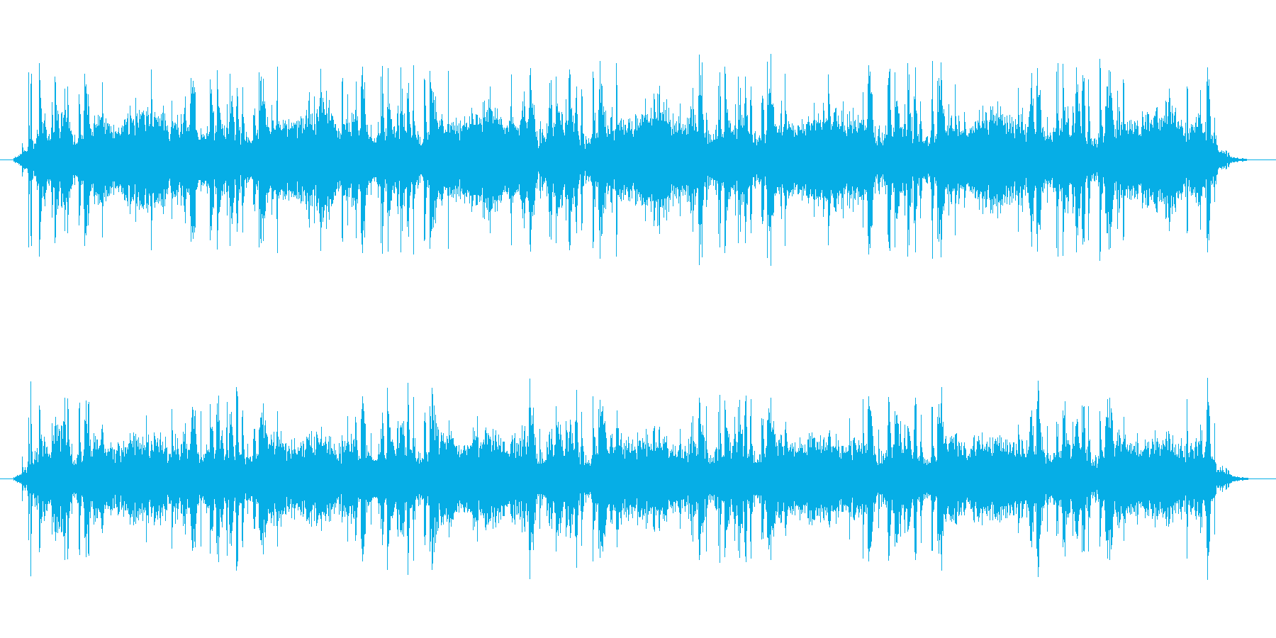 カメラの連続シャッター音の再生済みの波形