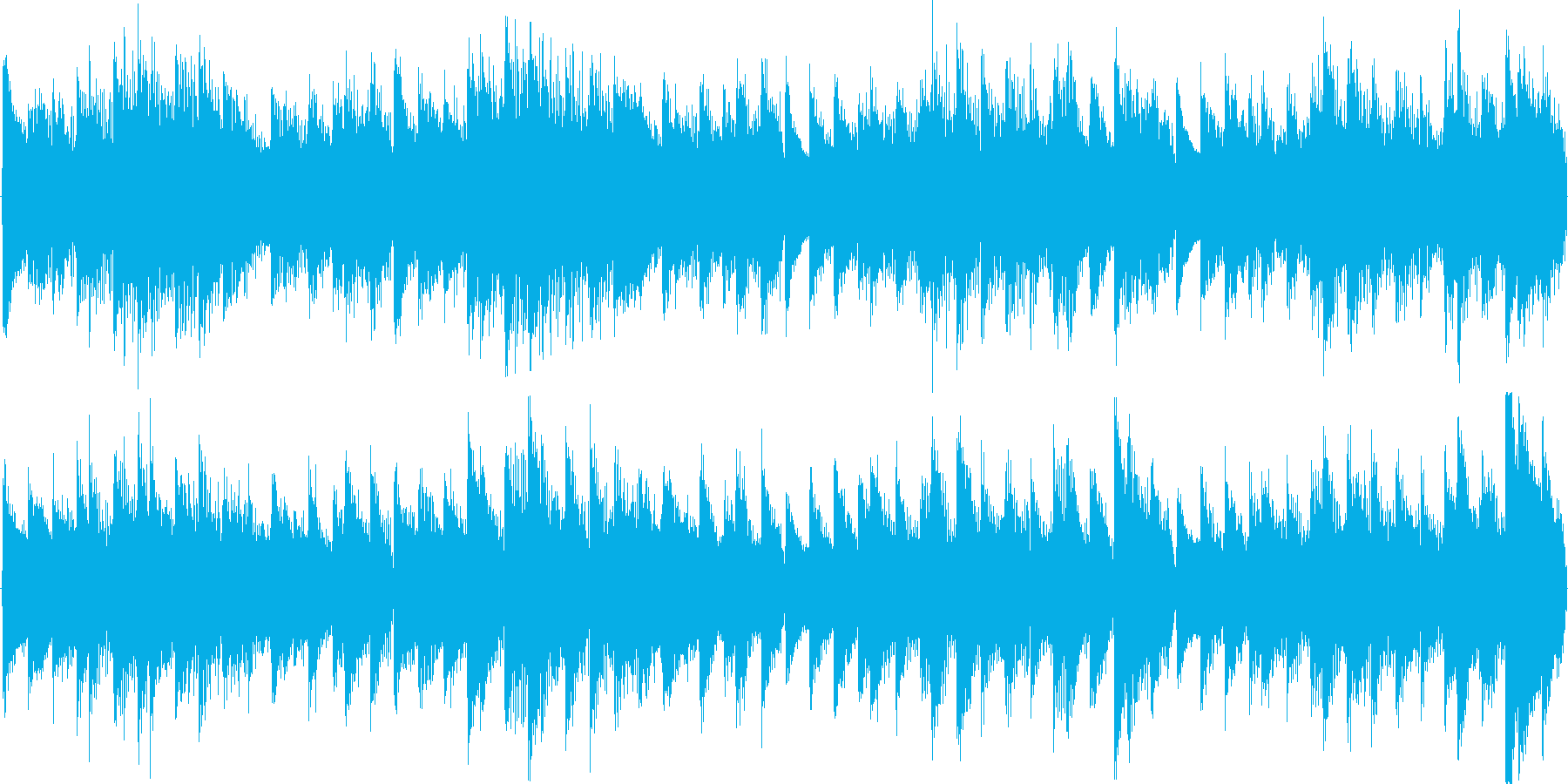 ハウスのリズムを基本にした楽曲です。の再生済みの波形