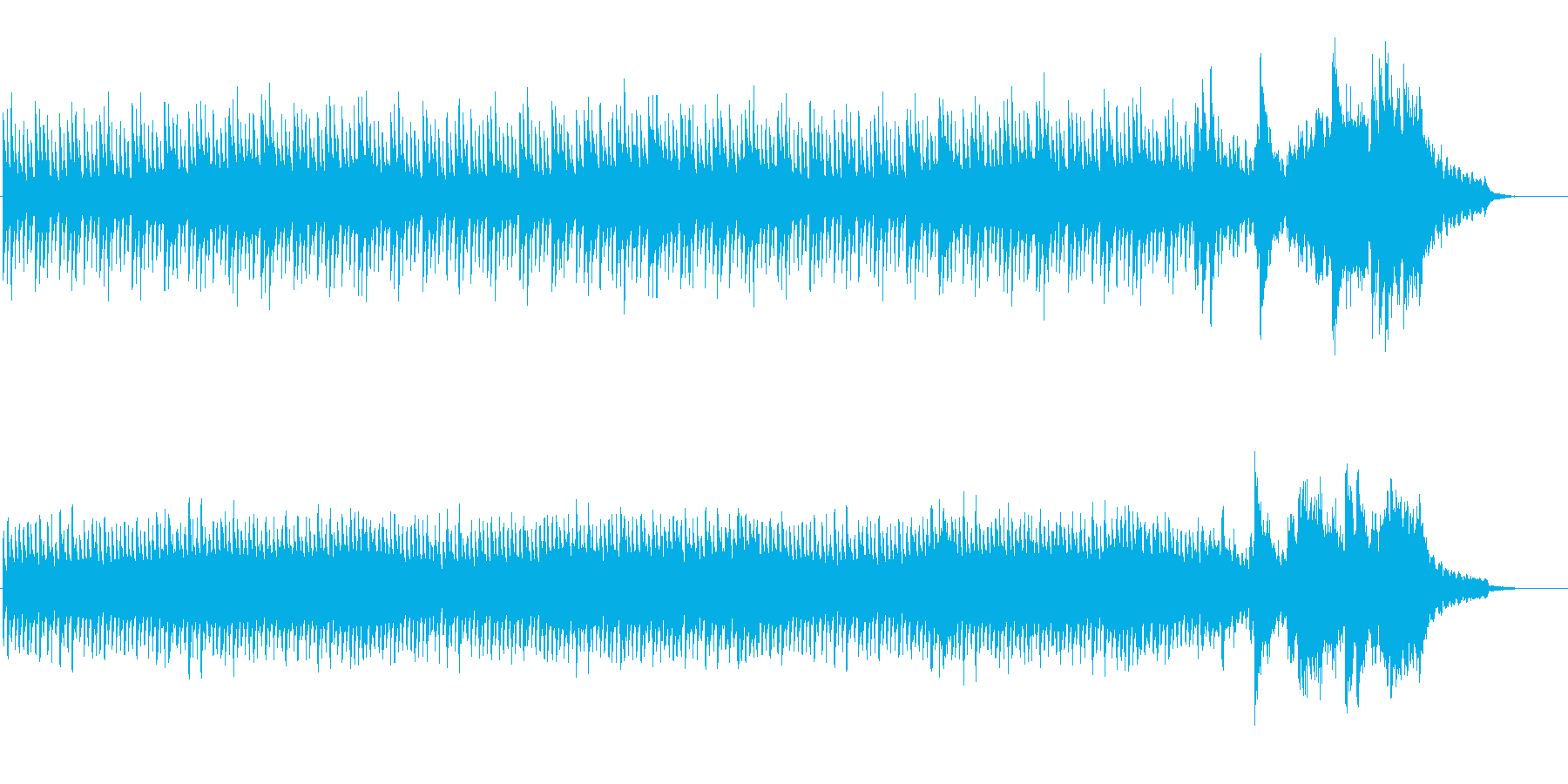 ホラー、気持ち悪いピアノ曲の再生済みの波形