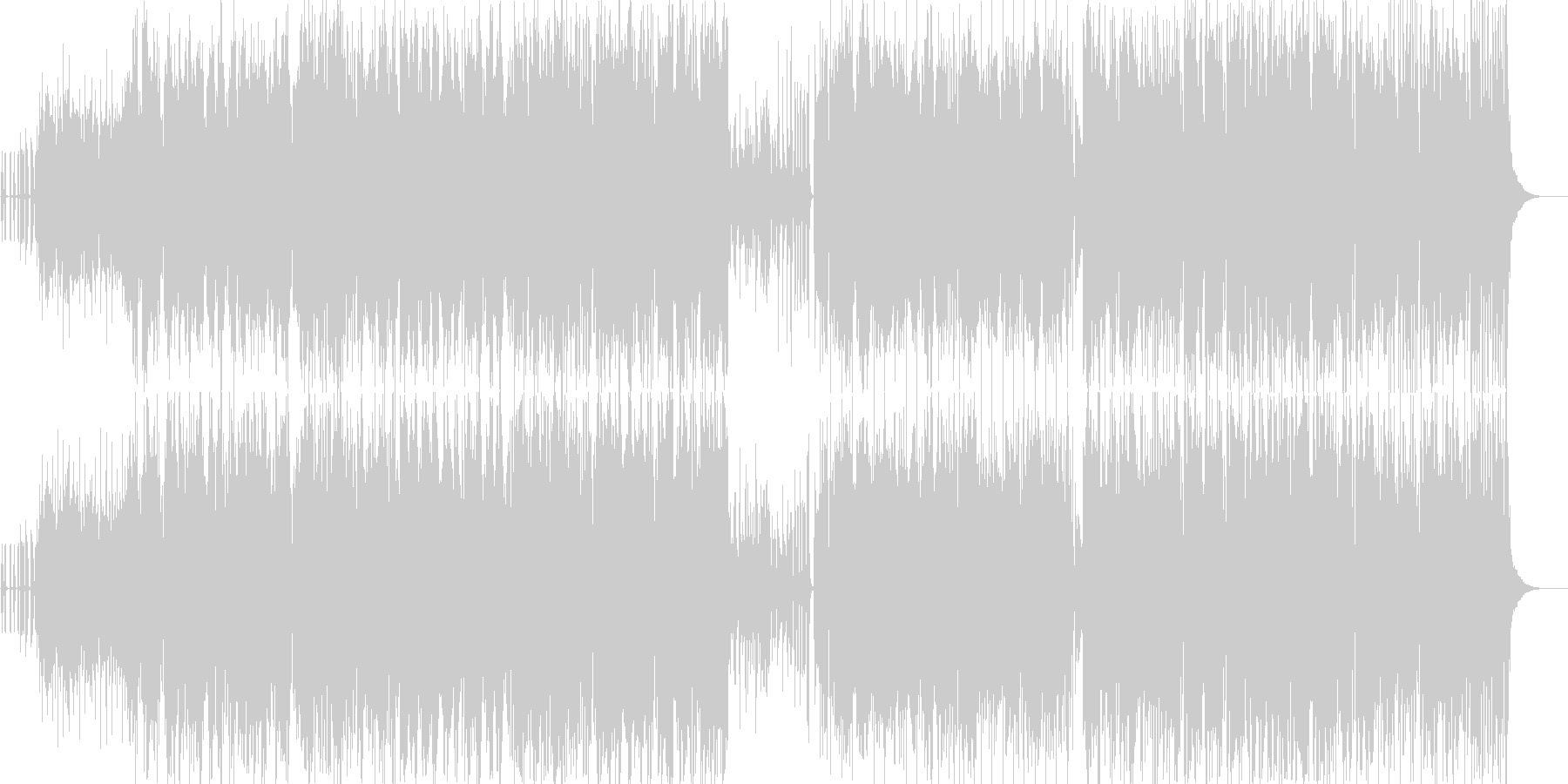 カエルの声とサルサ音楽の未再生の波形