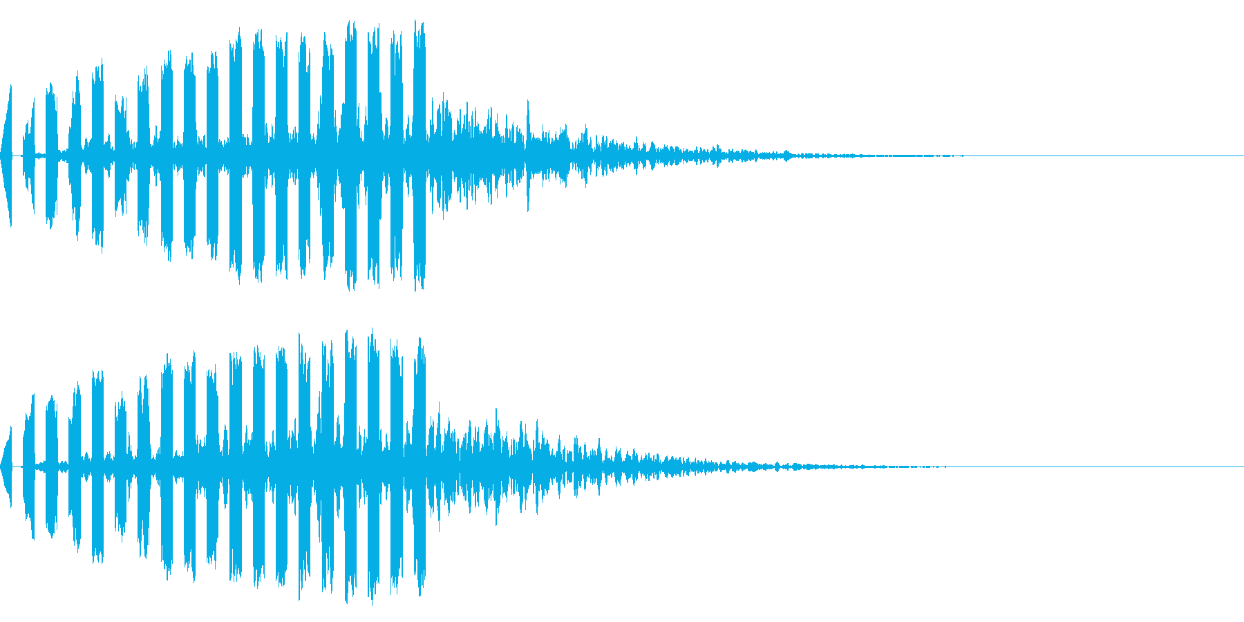 特撮にありそうな電子音の再生済みの波形
