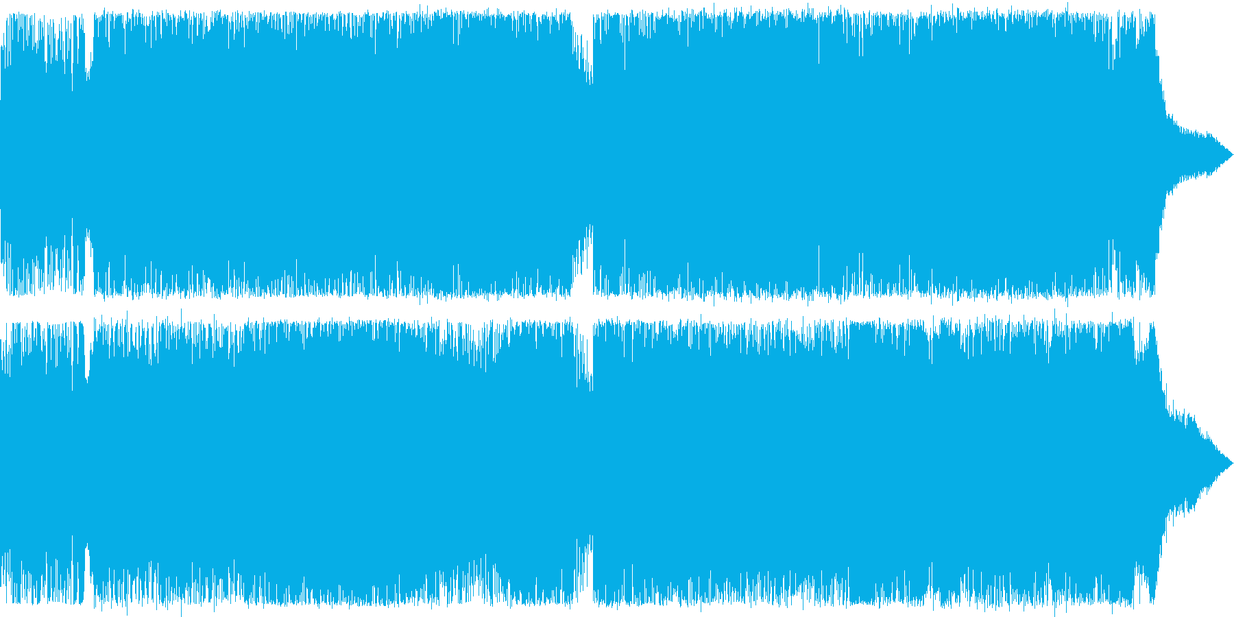 重低音ゴリゴリ系ロック、戦闘BGM向けの再生済みの波形