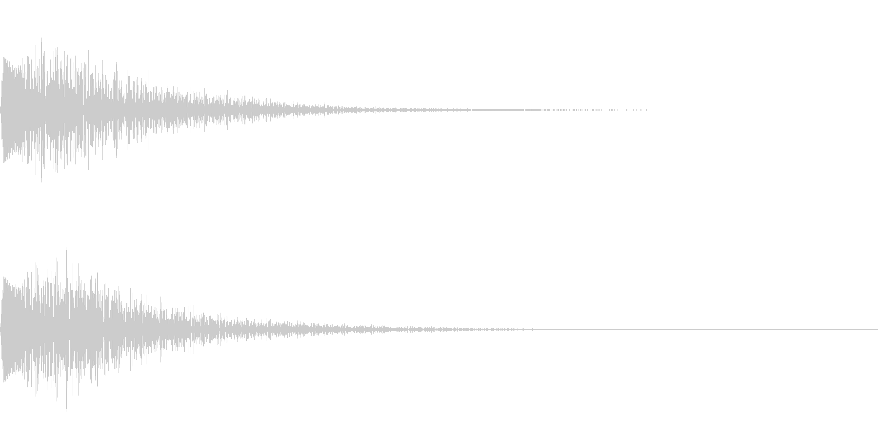 金属の叩くような音の未再生の波形