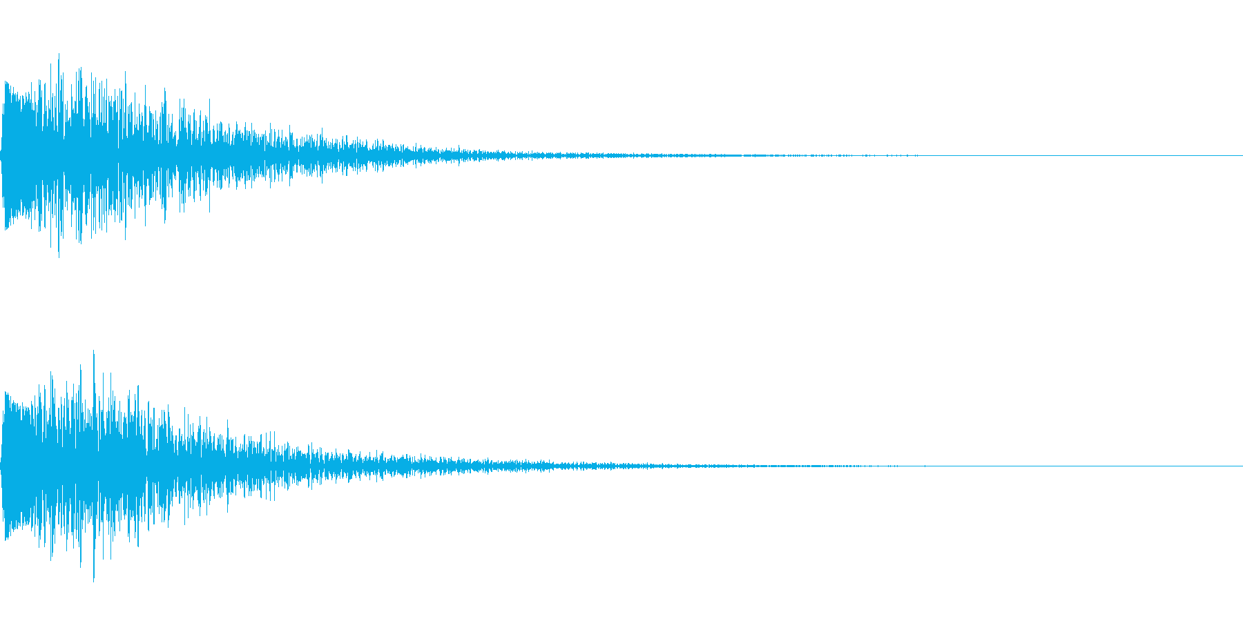 金属の叩くような音の再生済みの波形