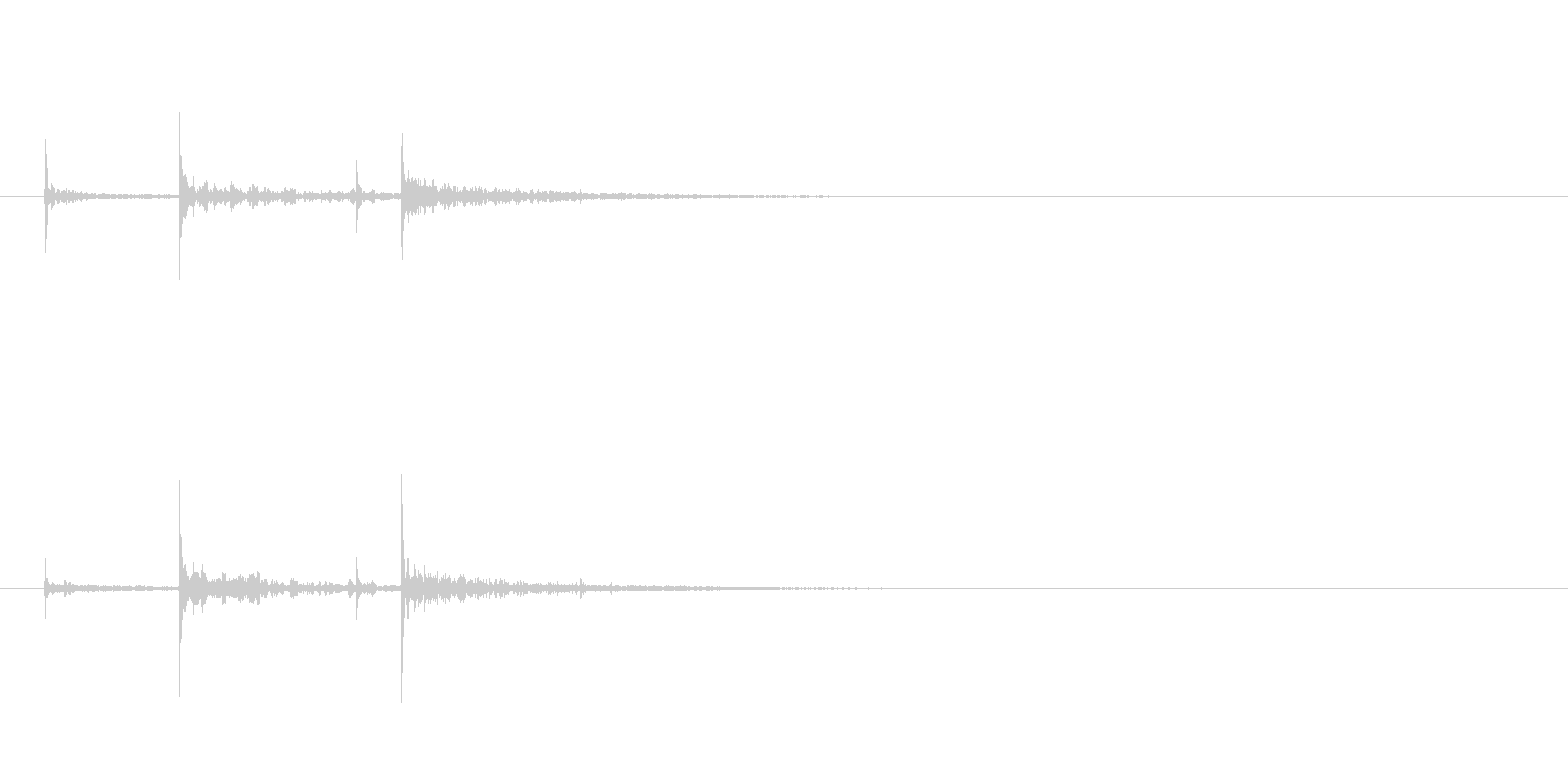 洞窟内で水滴が落ちる音(シンプル)の未再生の波形