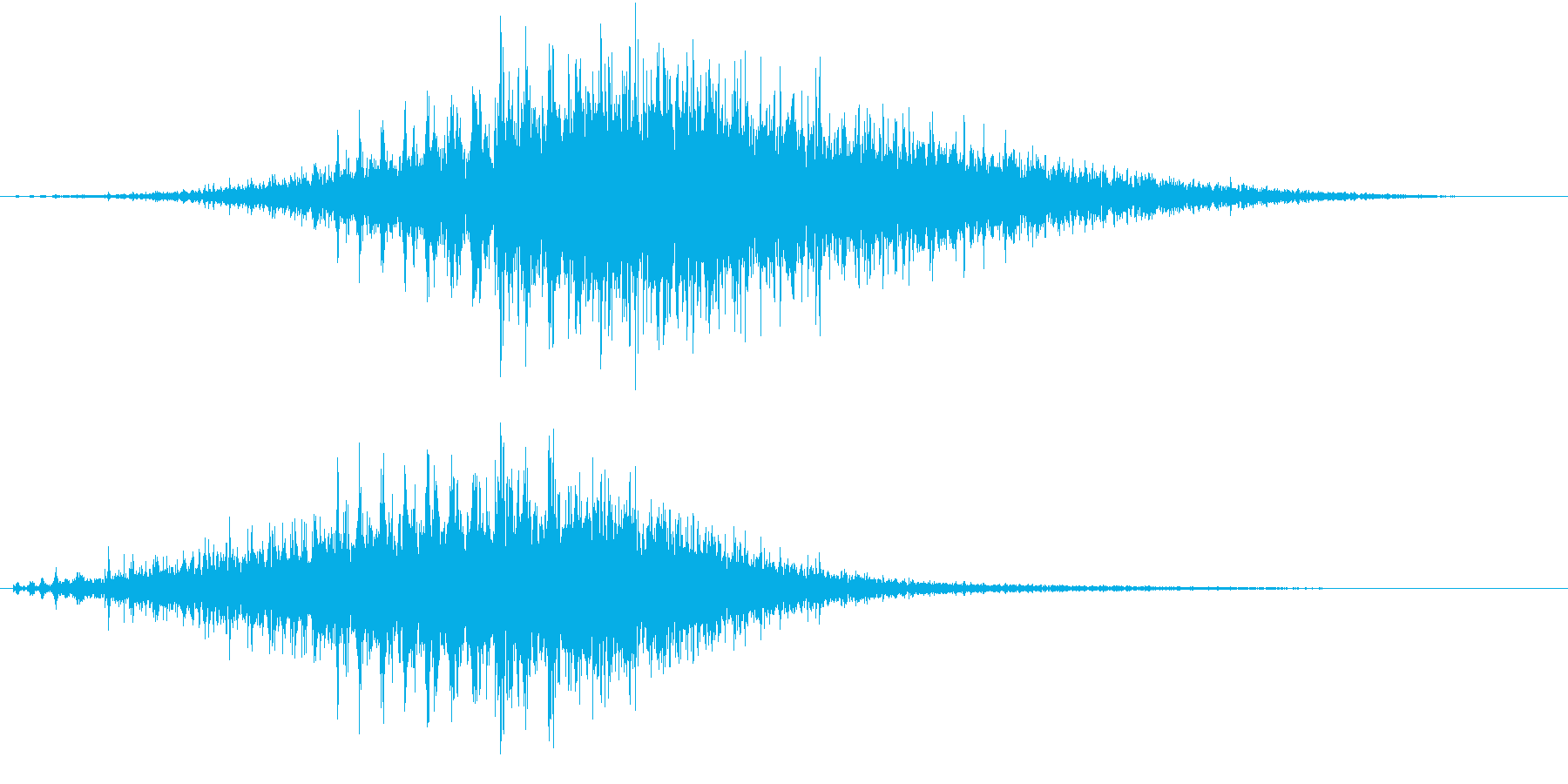 「シュルシュル」石を擦った鈴の音R-Lの再生済みの波形