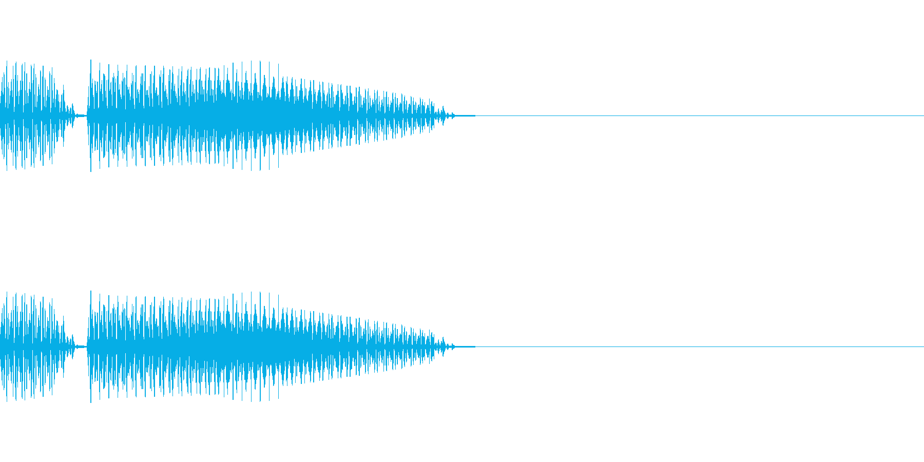 ブブー(クイズ不正解音、ハズレの音)の再生済みの波形