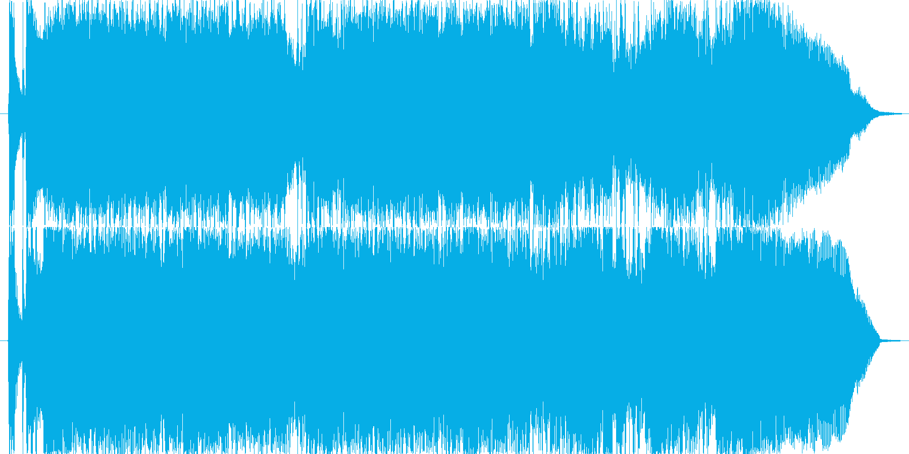 30秒のハードロック風ジングルの再生済みの波形