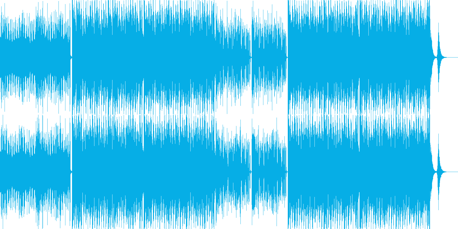 電子的な技術進歩を音で表現しました。し…の再生済みの波形
