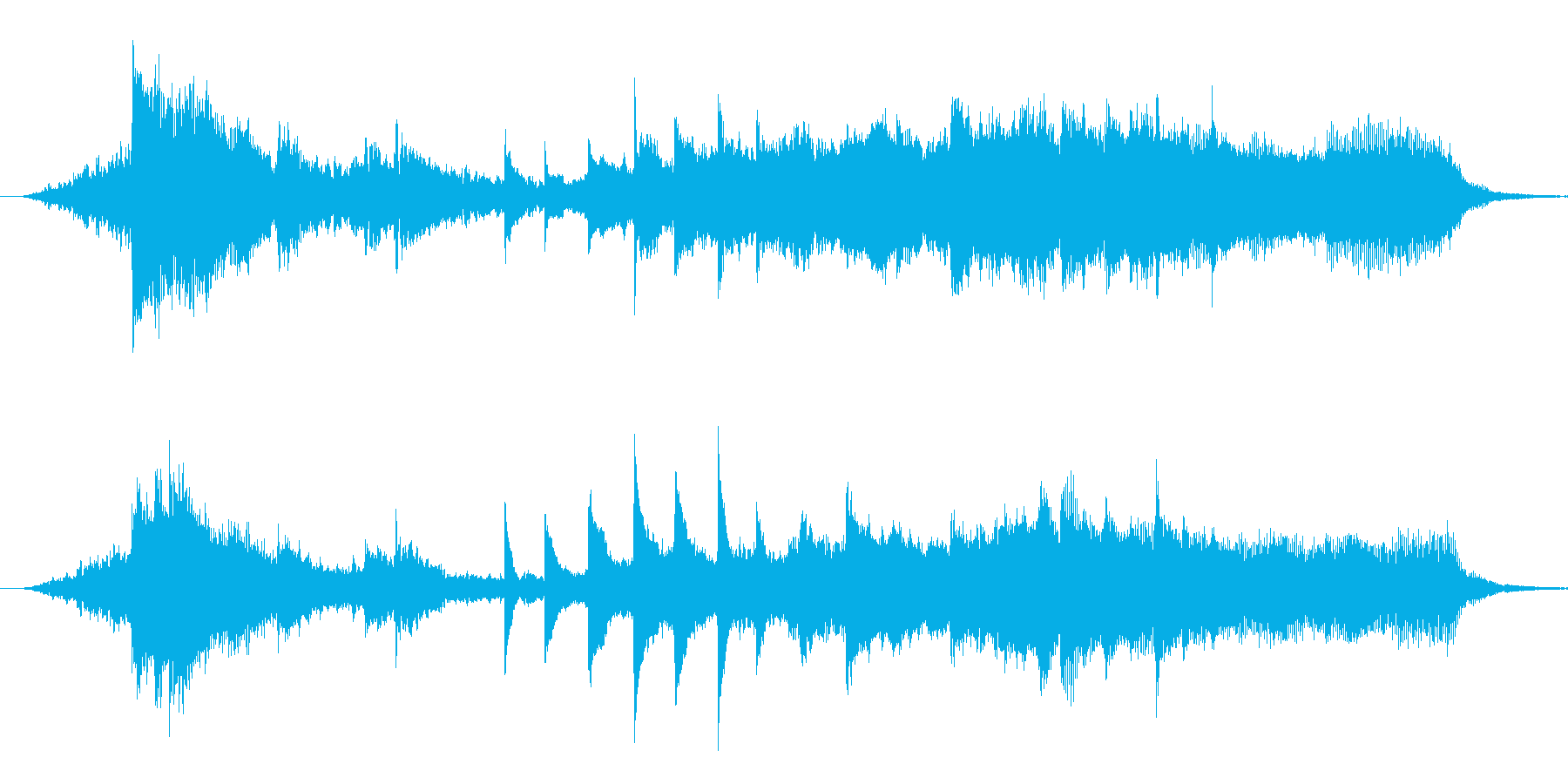映像用BGM_ショッキングから幸せに 2の再生済みの波形